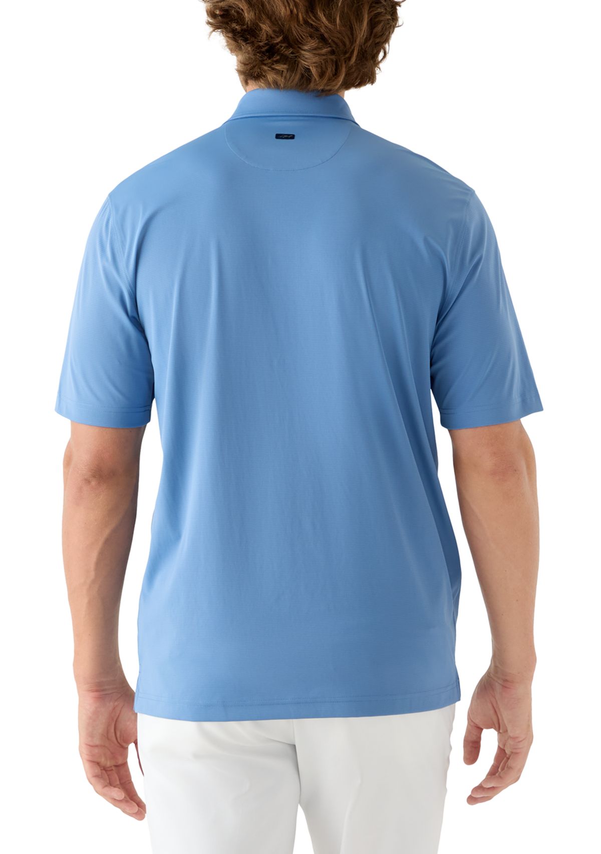 Mens Textured Golf Polo Shirt
