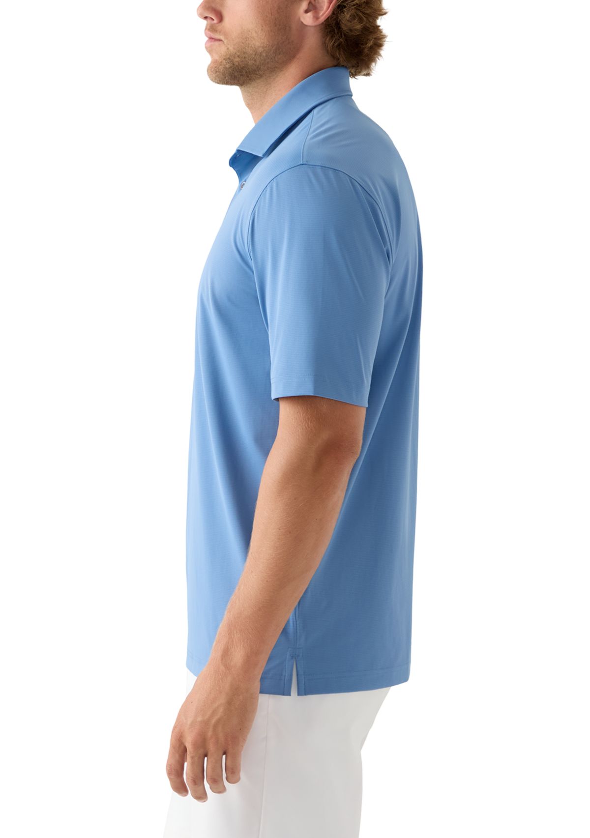 Mens Textured Golf Polo Shirt