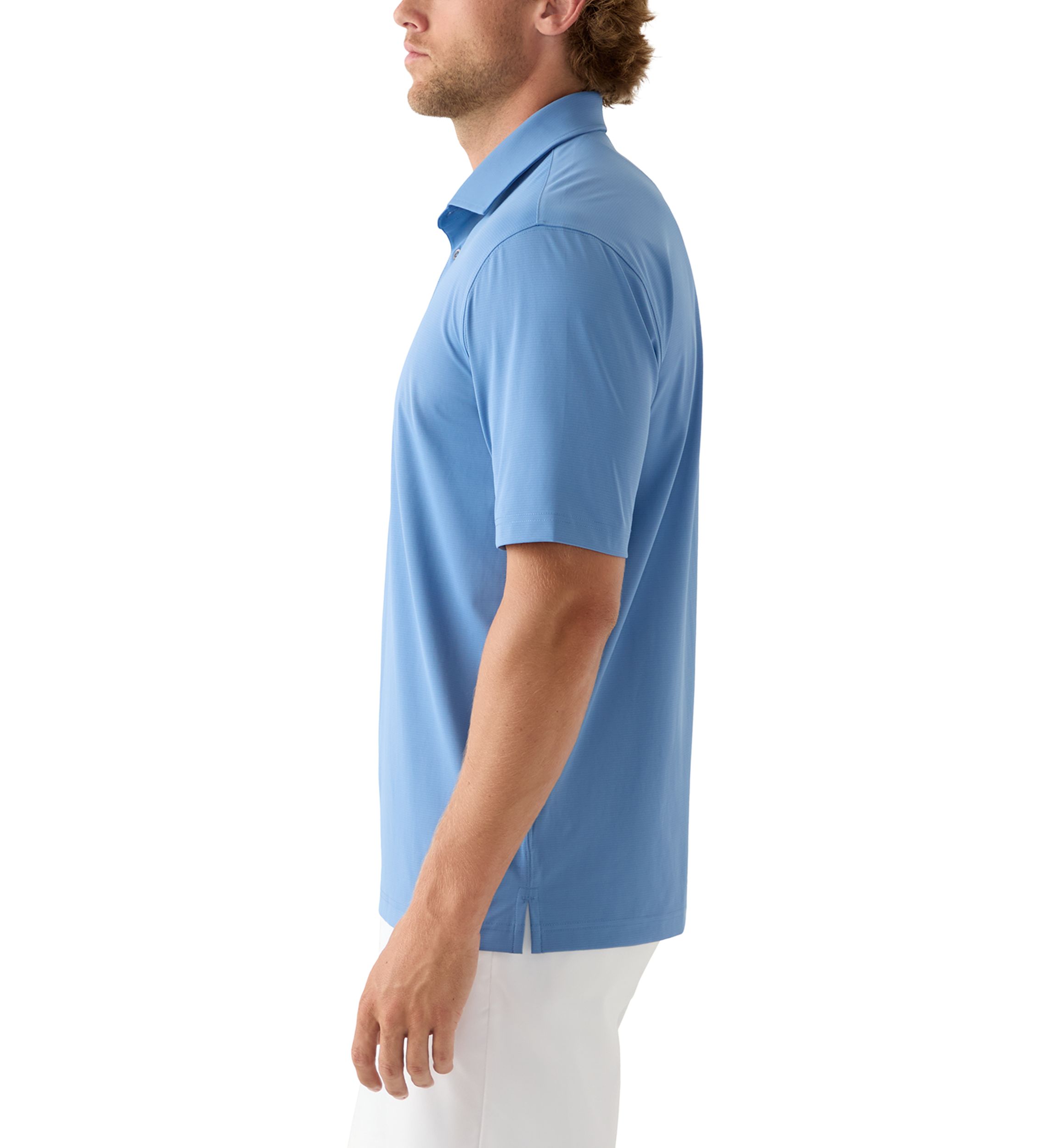 Mens Textured Golf Polo Shirt