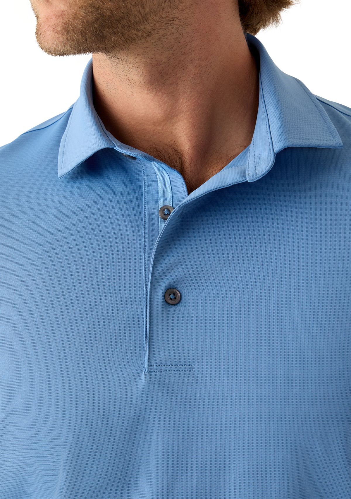 Mens Textured Golf Polo Shirt