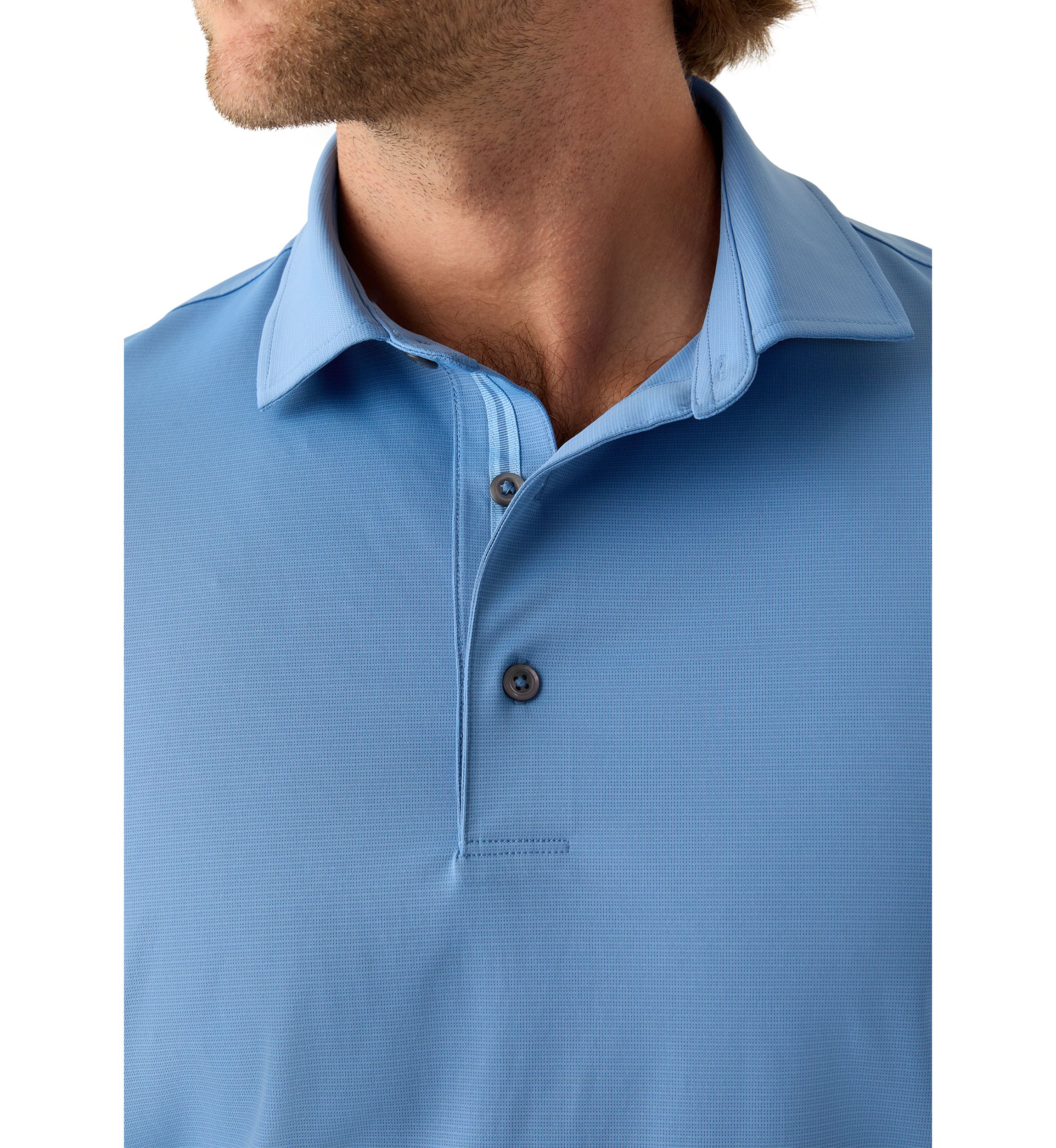 Mens Textured Golf Polo Shirt