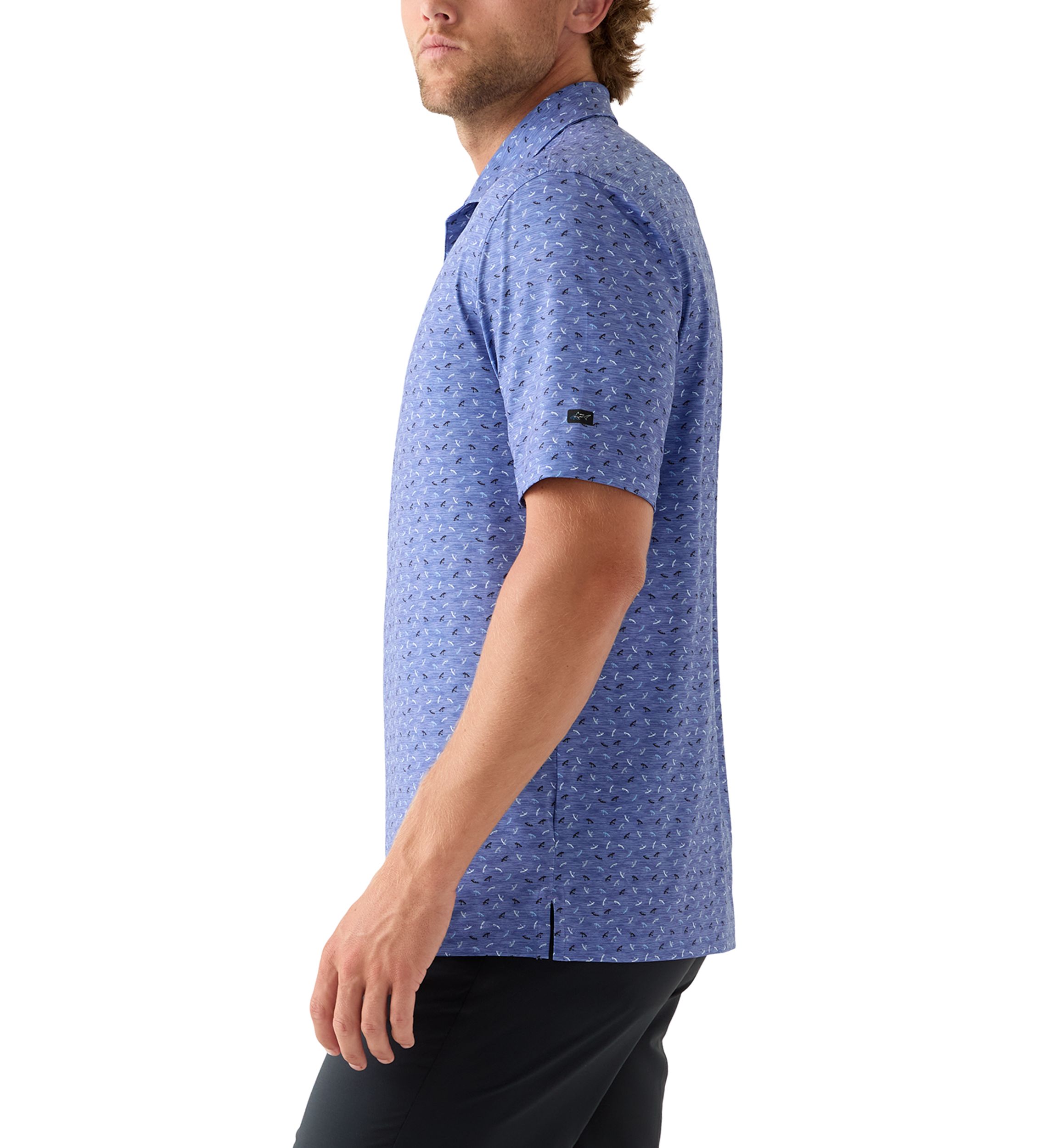 Mens Steam Print Polo Shirt