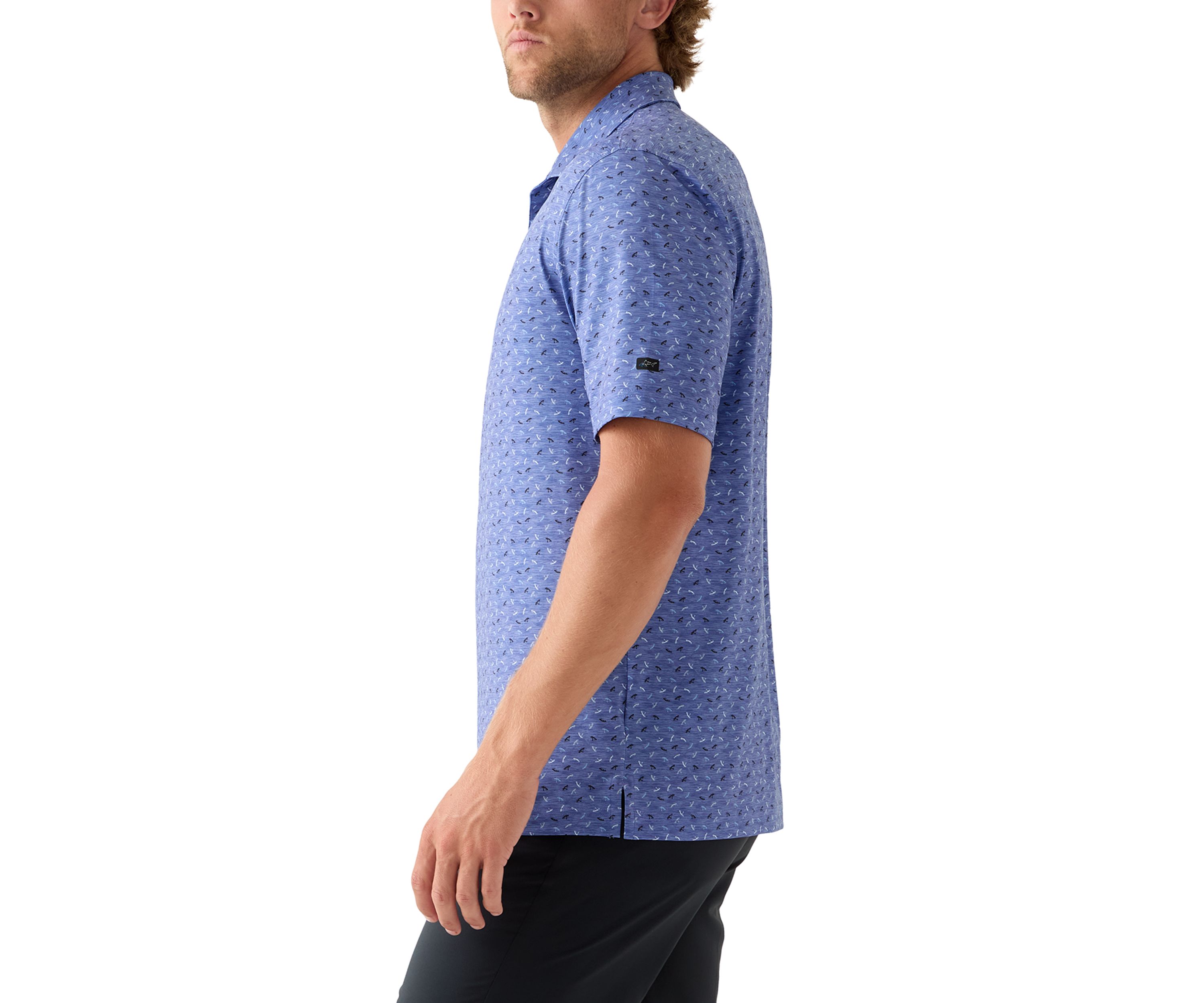 Mens Steam Print Polo Shirt