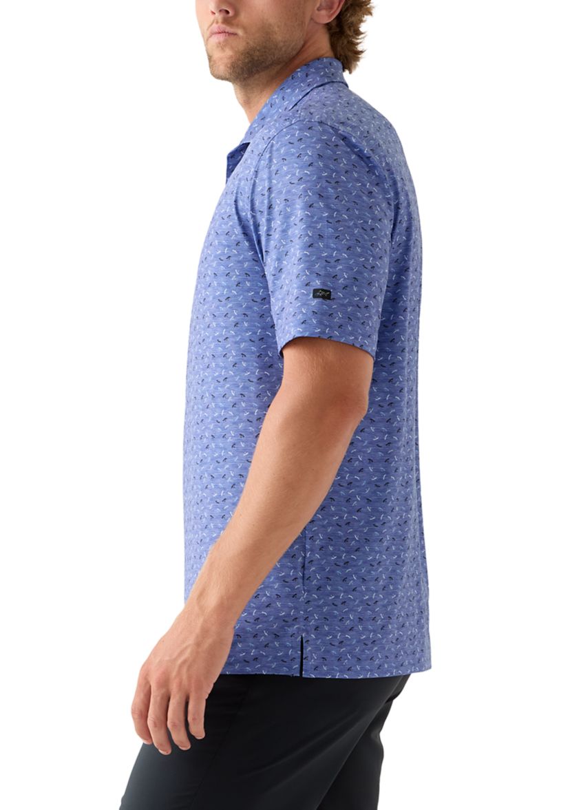 Mens Steam Print Polo Shirt
