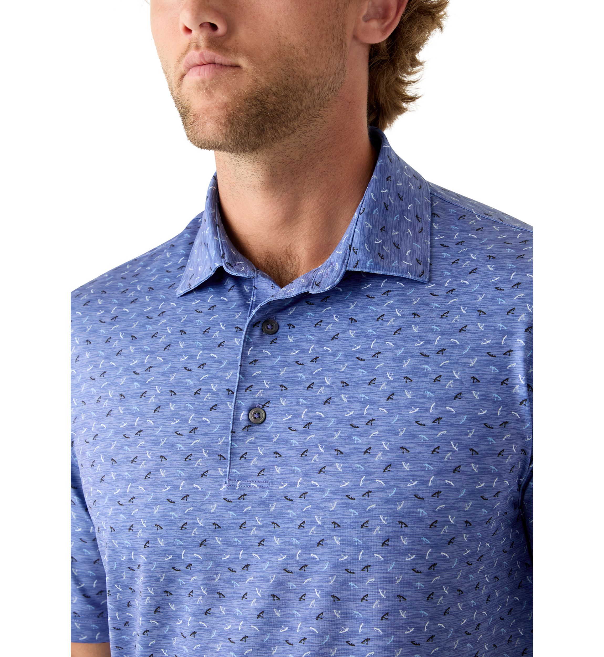Mens Steam Print Polo Shirt