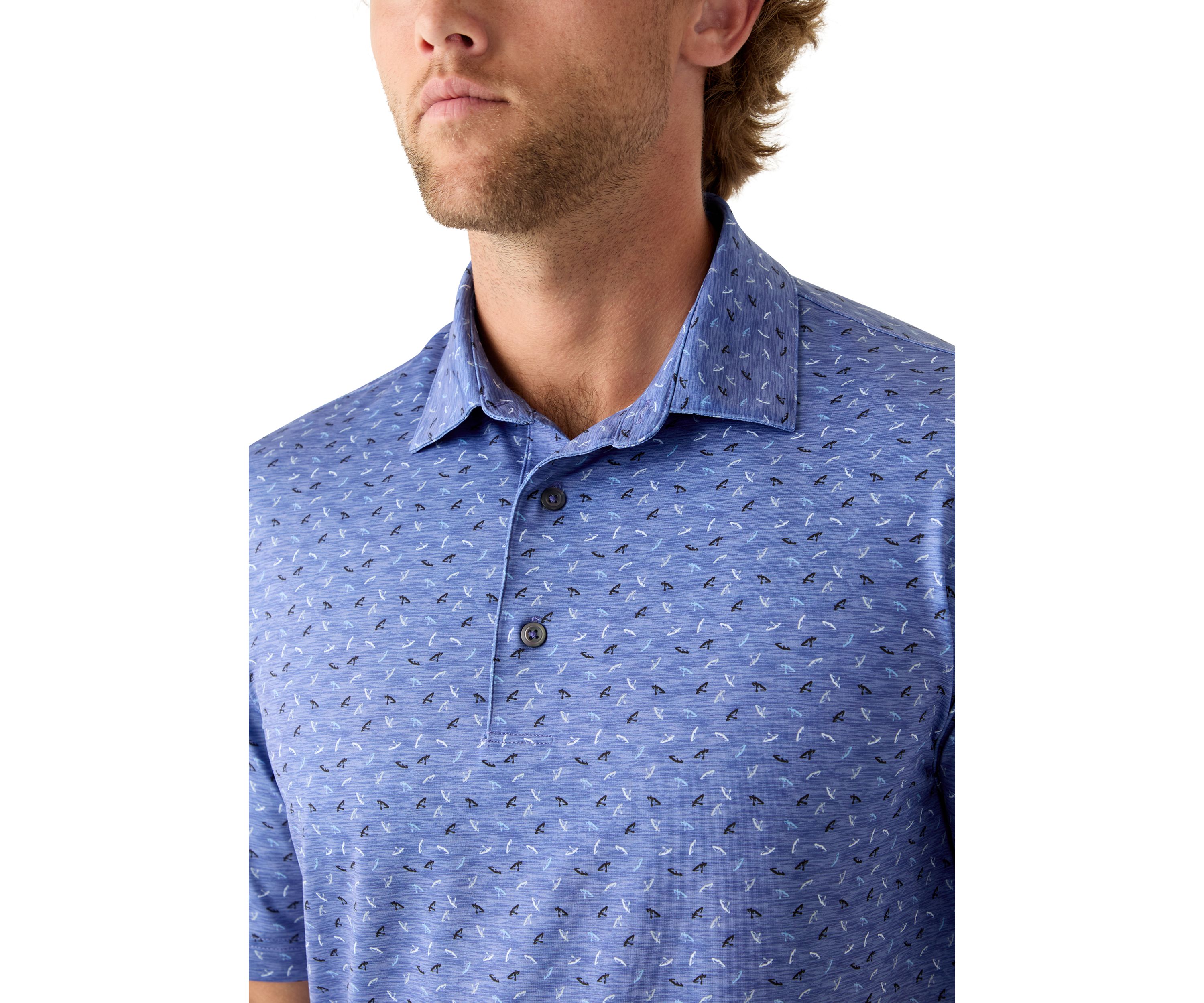 Mens Steam Print Polo Shirt