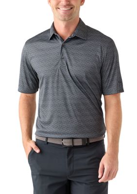 Greg Norman Collection Men's Fin Stripe Shirt, Black, 2XL