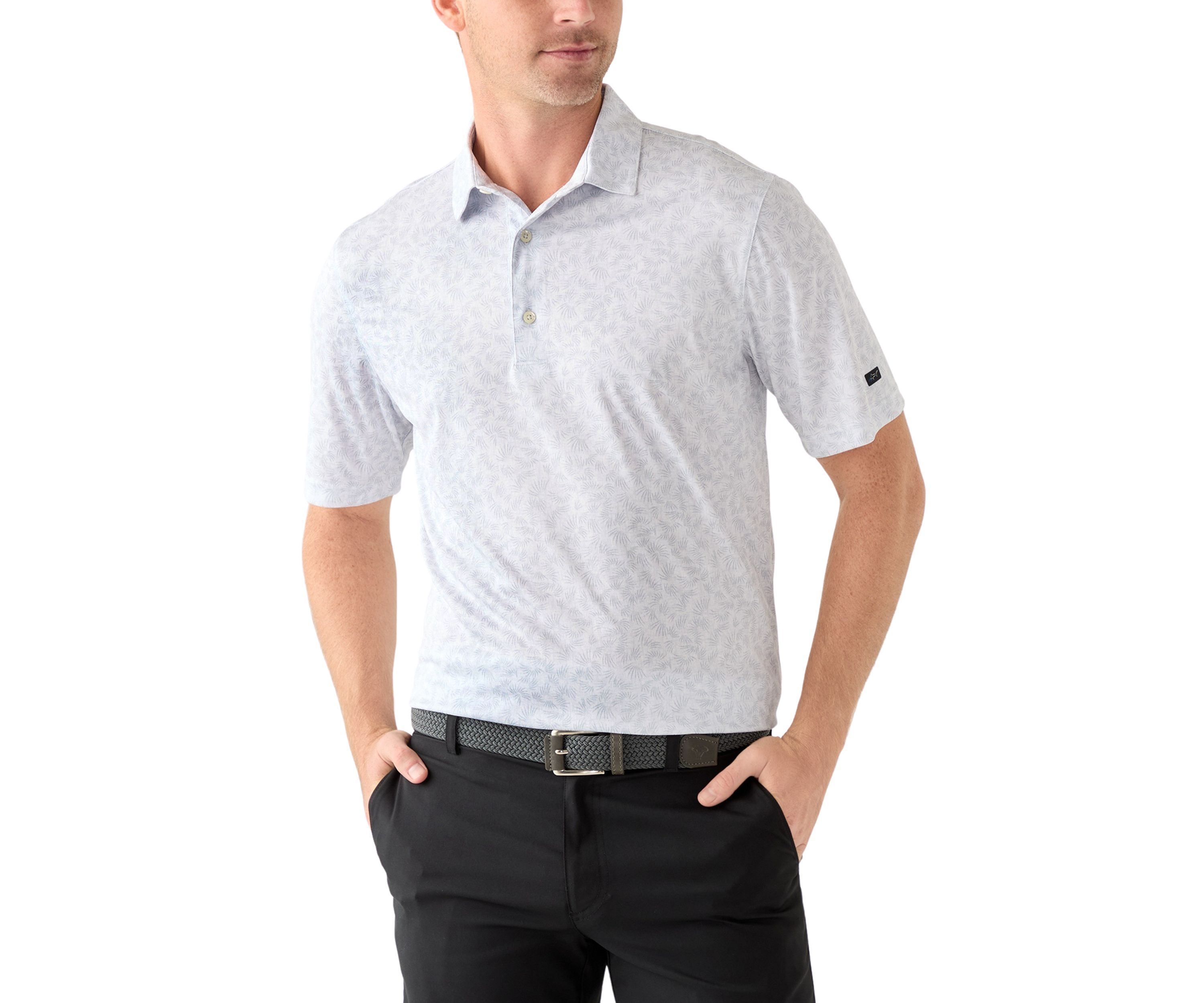 Mens Rye Grass Print Polo
