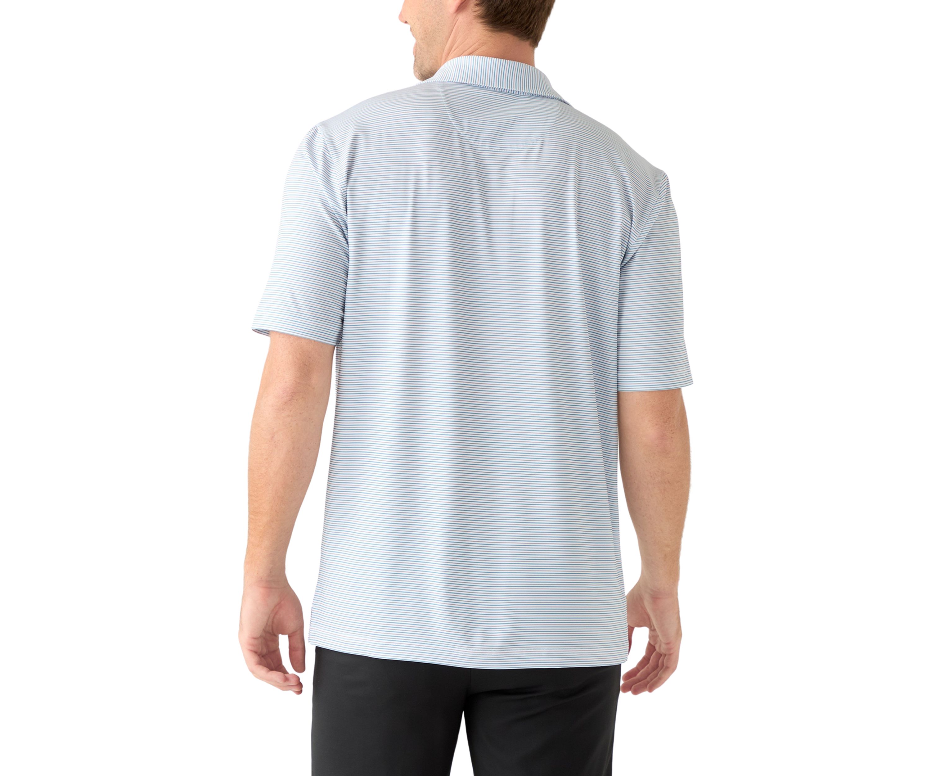 Mens Season Stripe Golf Polo Shirt
