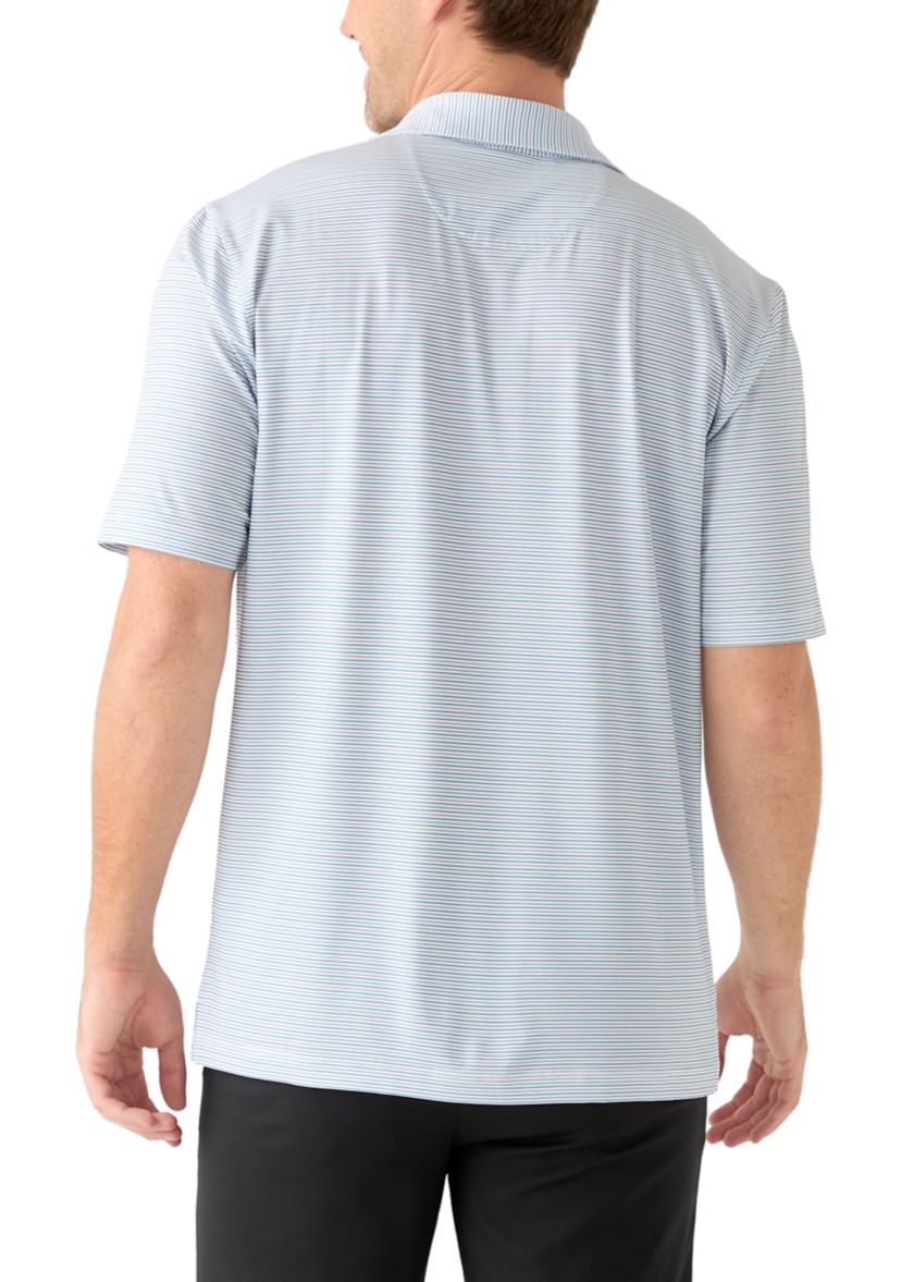 Mens Season Stripe Golf Polo Shirt