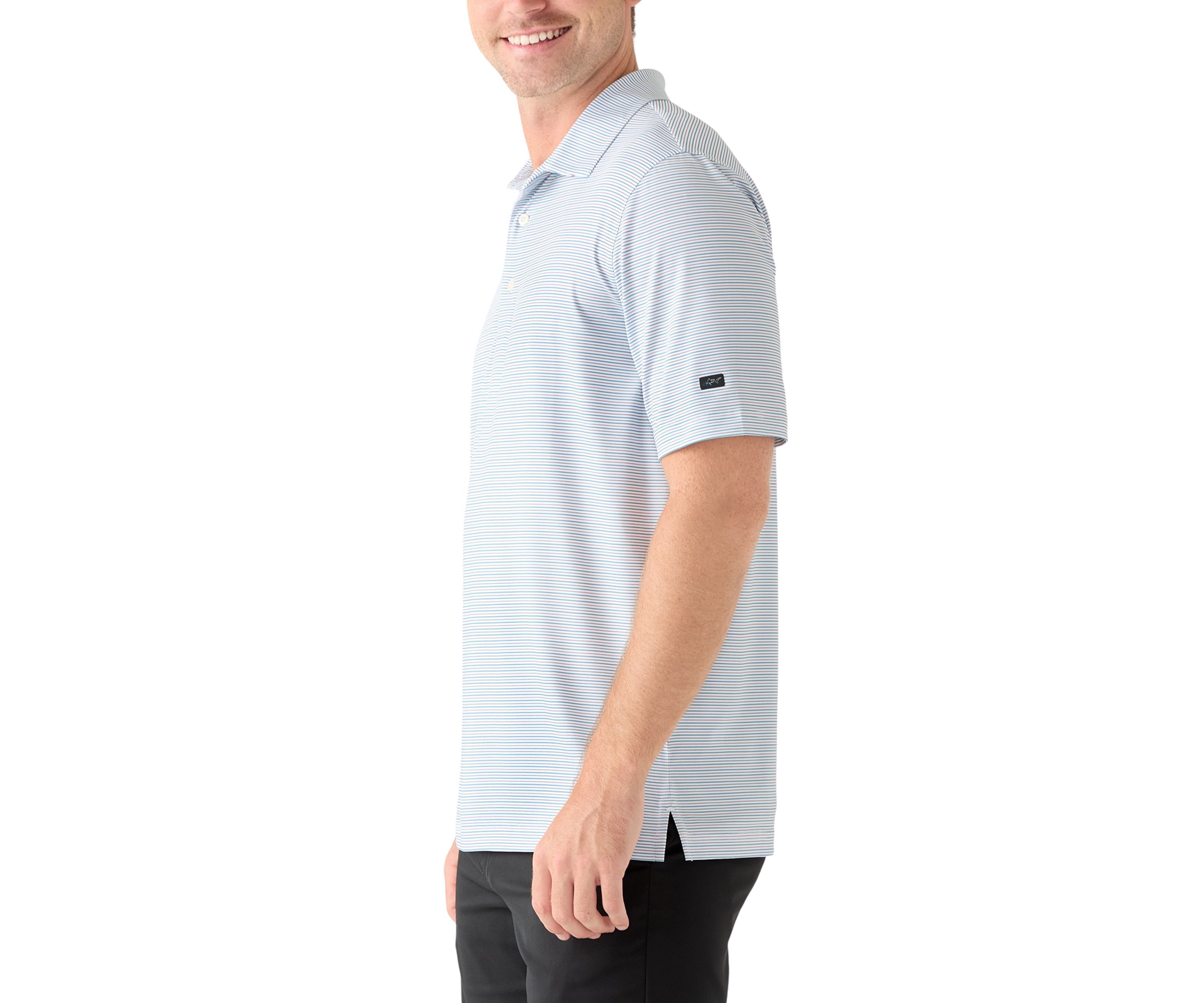 Mens Season Stripe Golf Polo Shirt