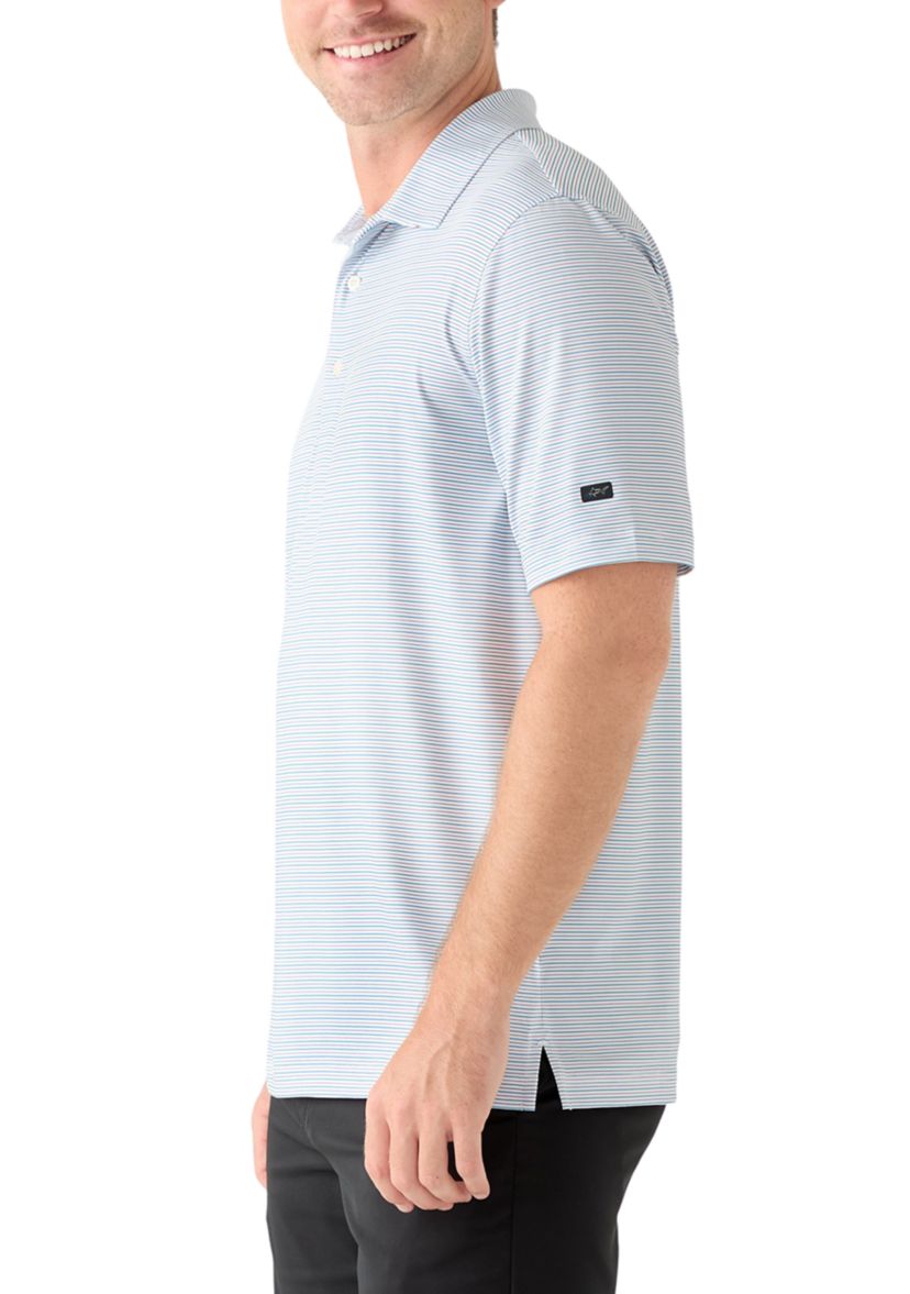 Mens Season Stripe Golf Polo Shirt