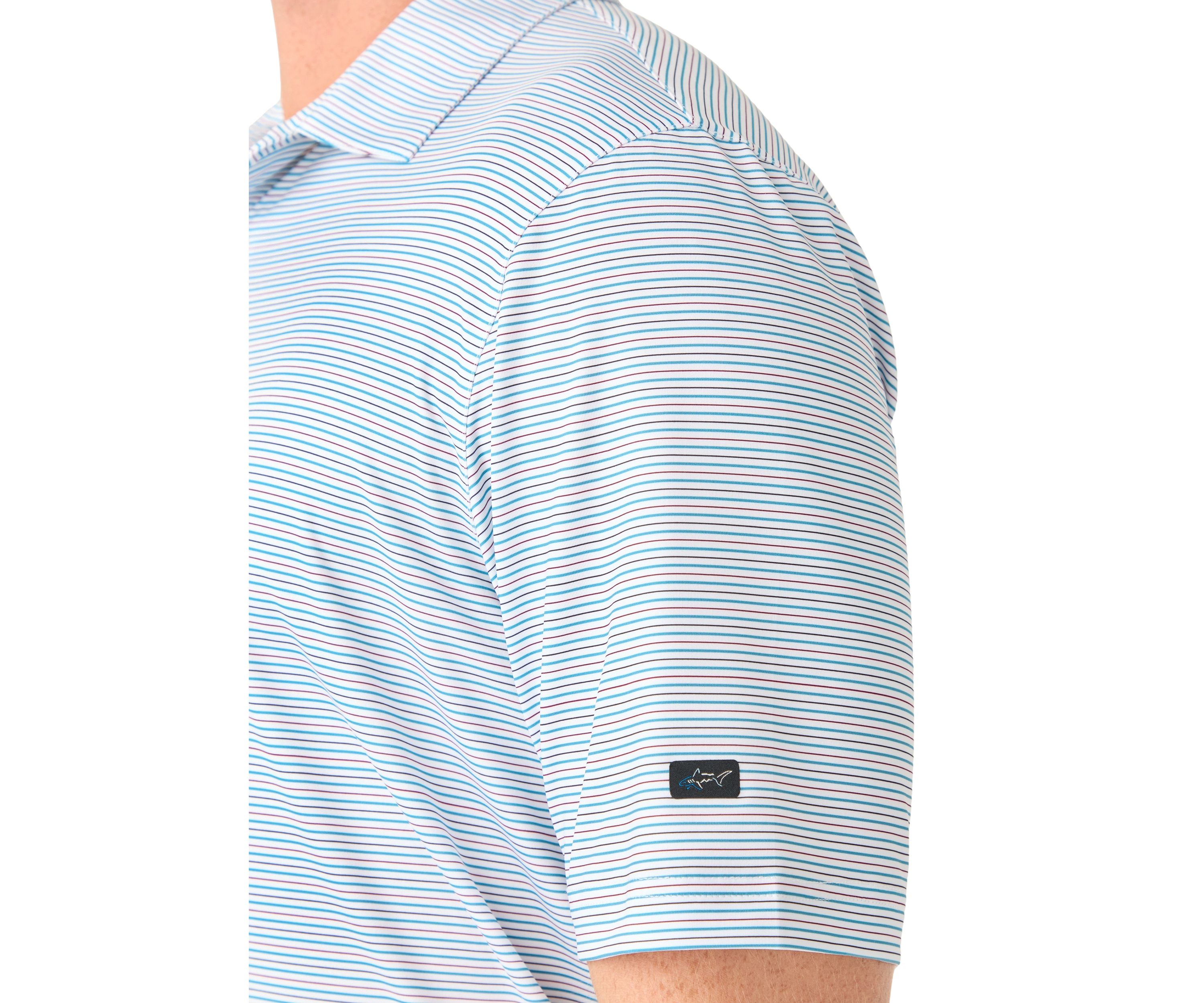 Mens Season Stripe Golf Polo Shirt