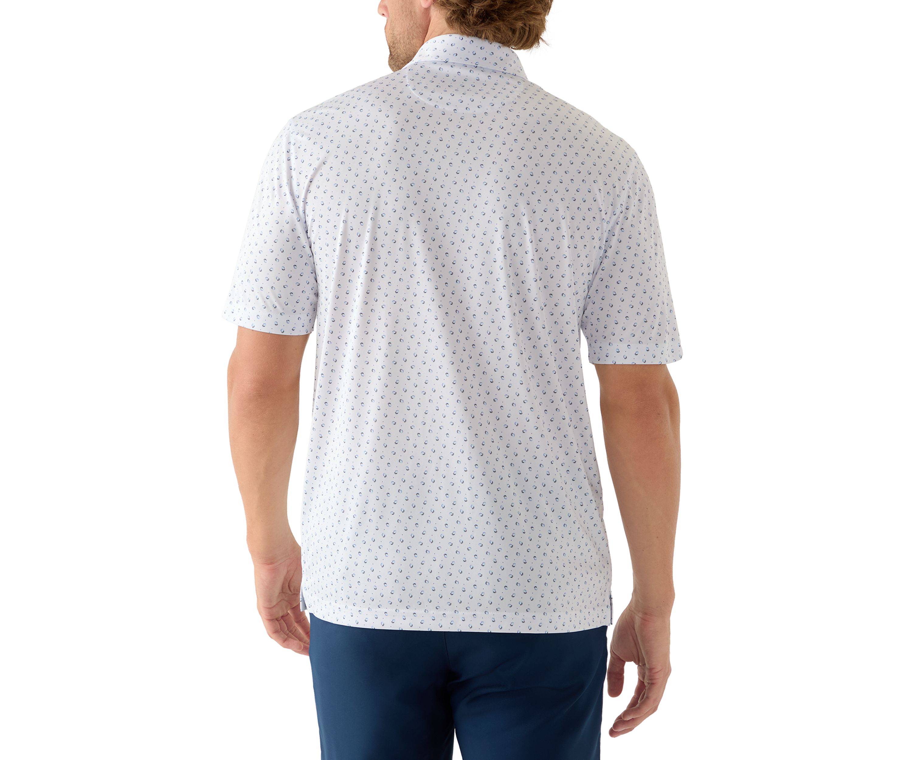 Mens River Drive Print Polo Shirt