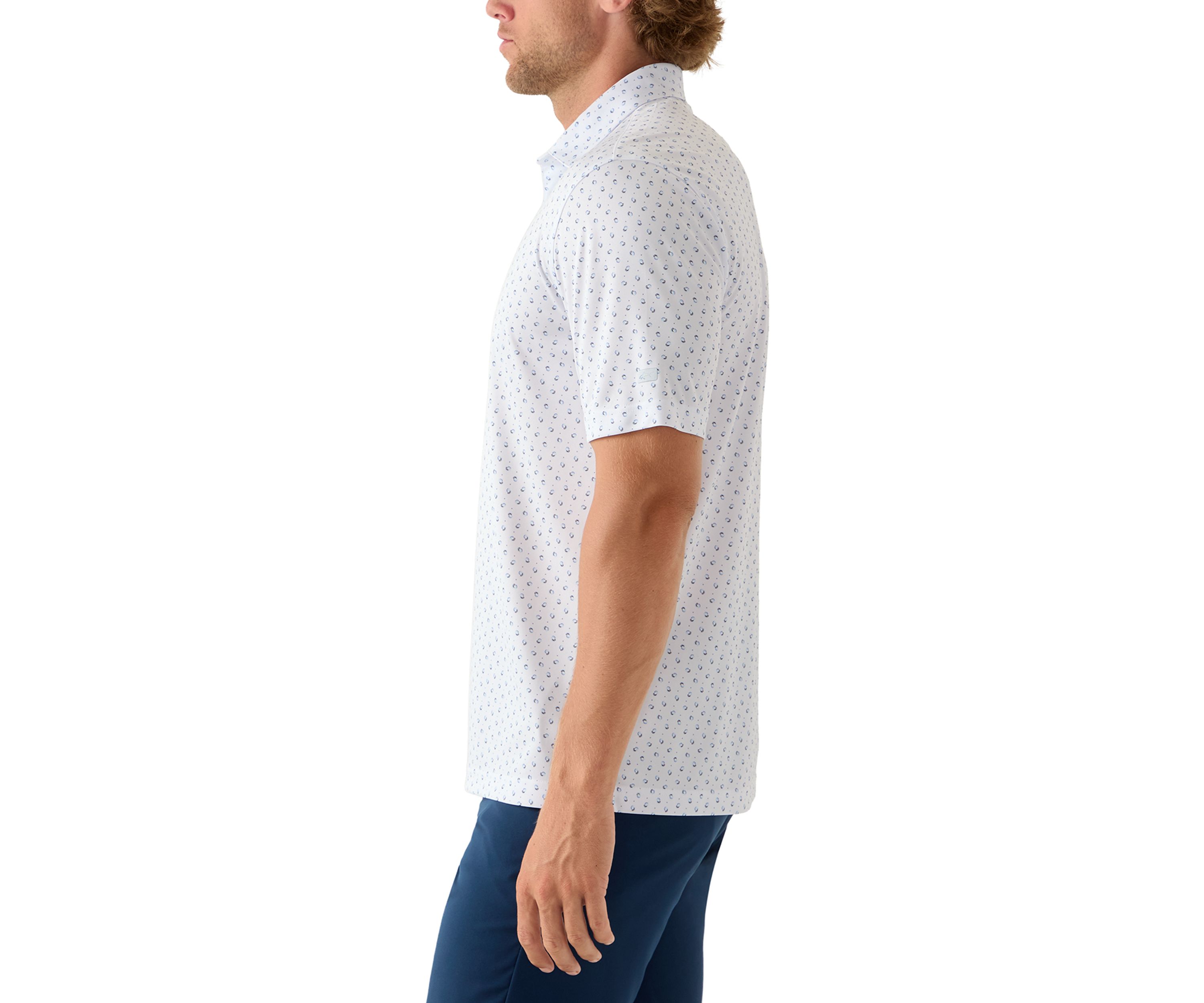 Mens River Drive Print Polo Shirt