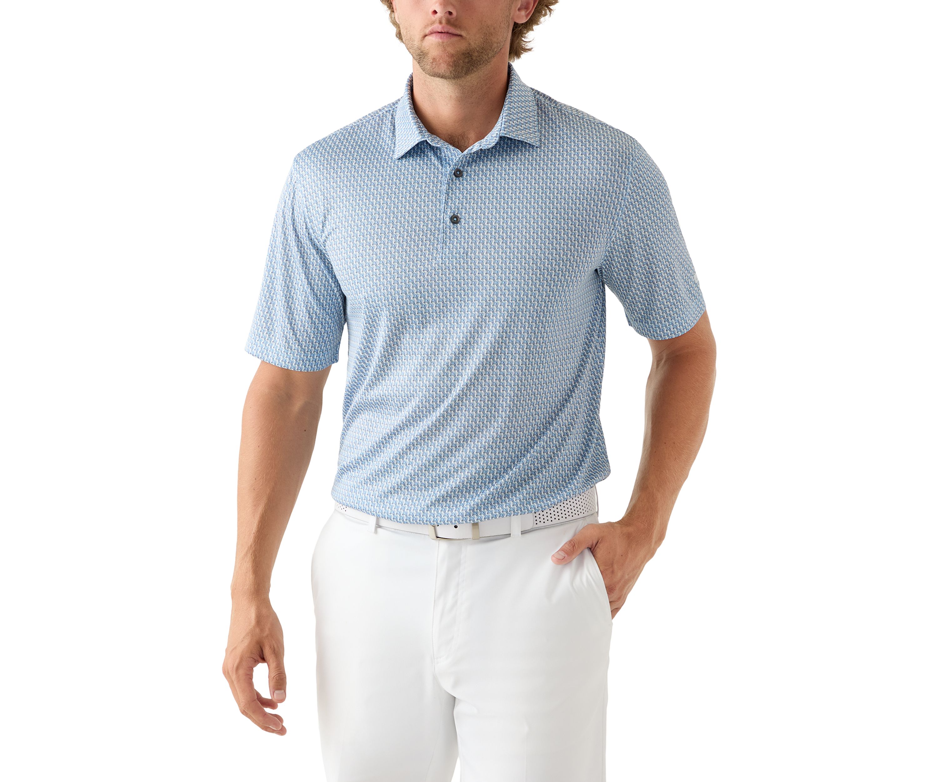 Mens Wildlife Print Polo Shirt