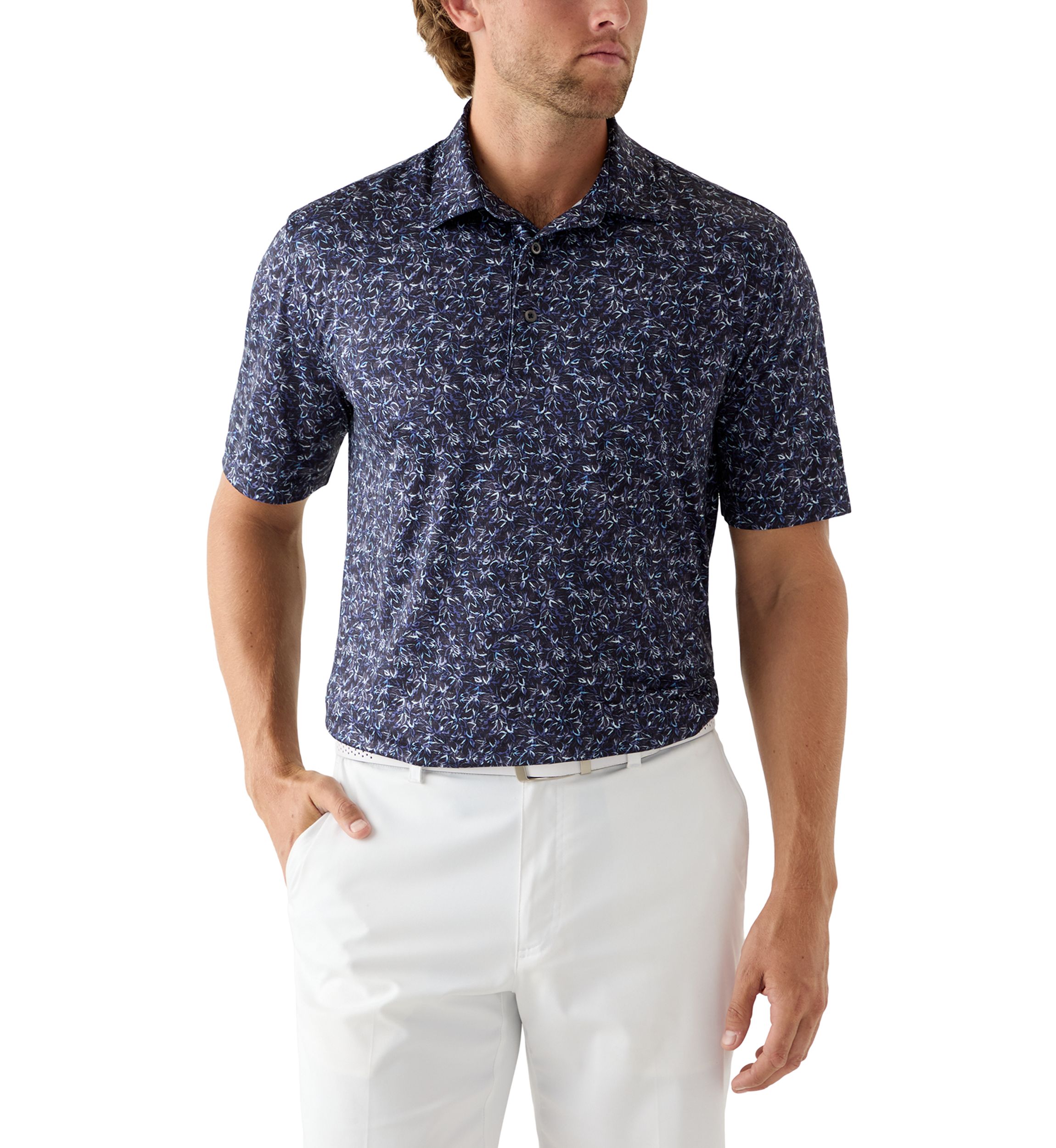 Mens Riverside Print Polo Shirt