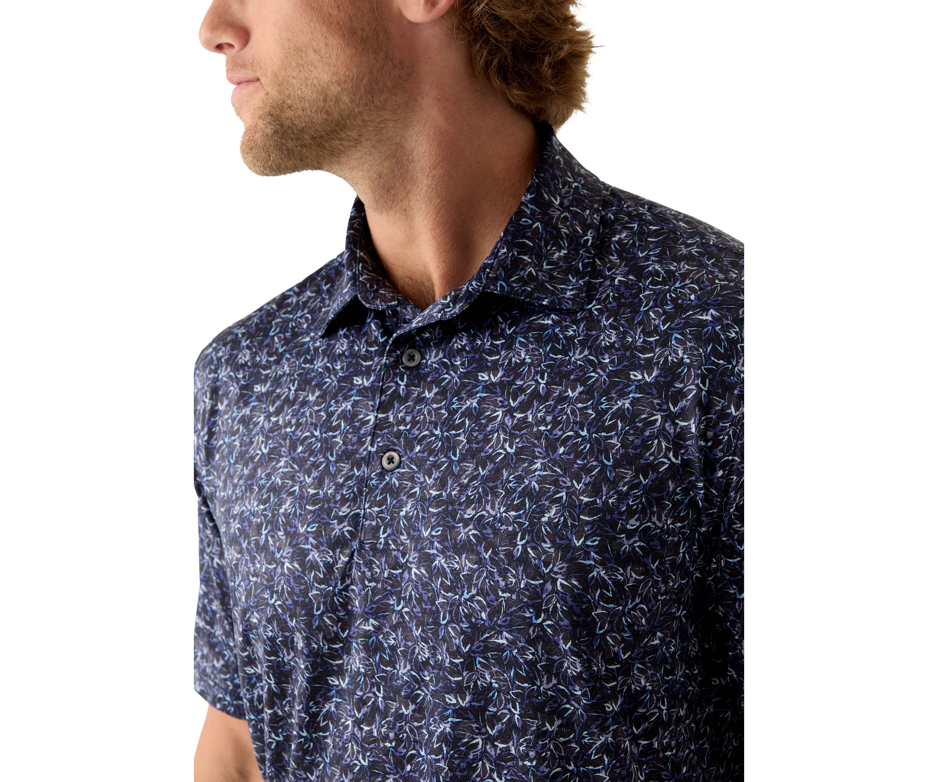 Mens Riverside Print Polo Shirt