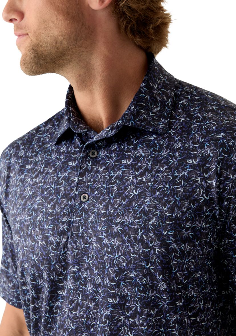 Mens Riverside Print Polo Shirt