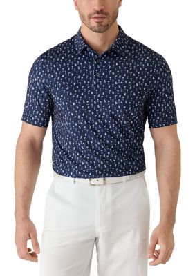 Greg Norman Collection Men's Jersey Pina Colada Polo Shirt