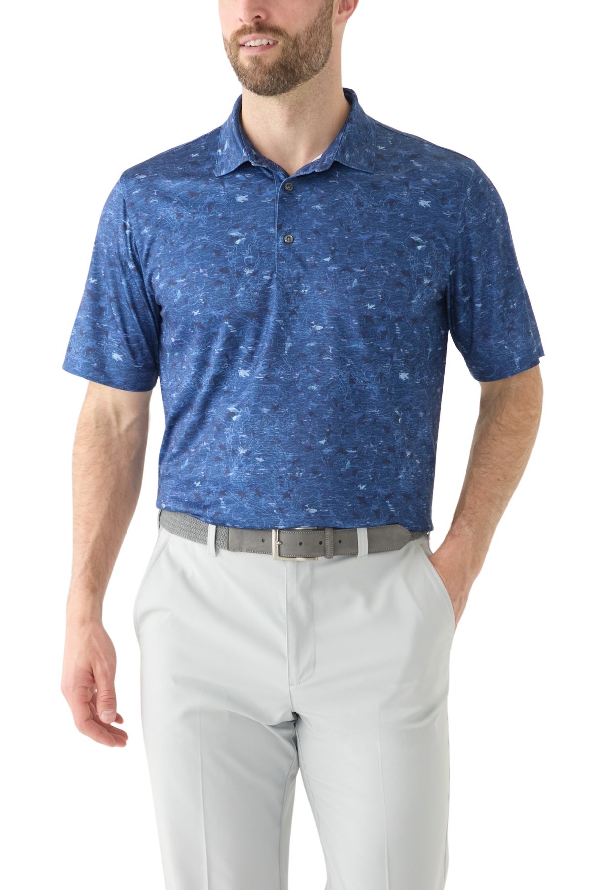 Mens Printed Polo Shirt