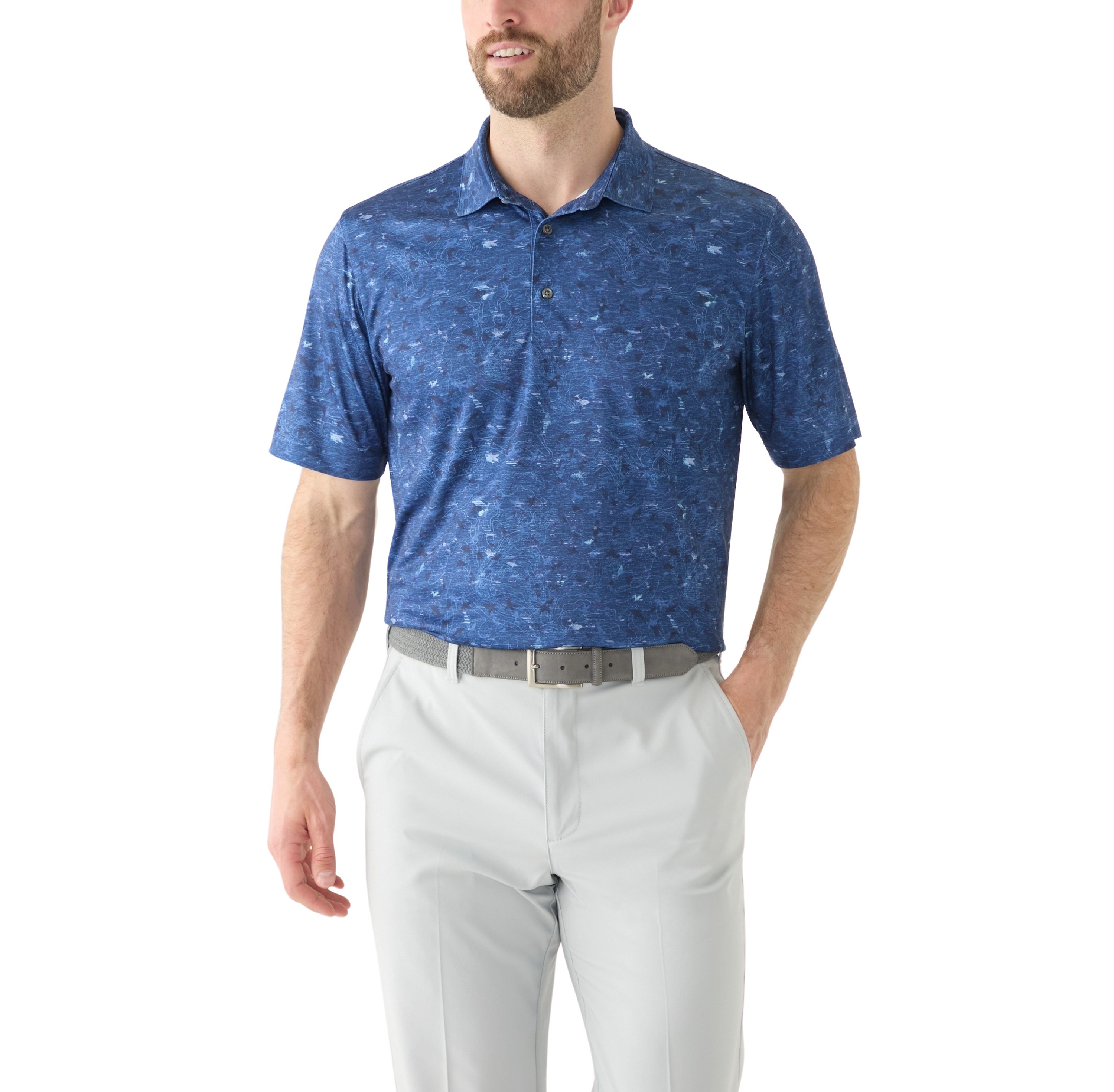 Mens Printed Polo Shirt