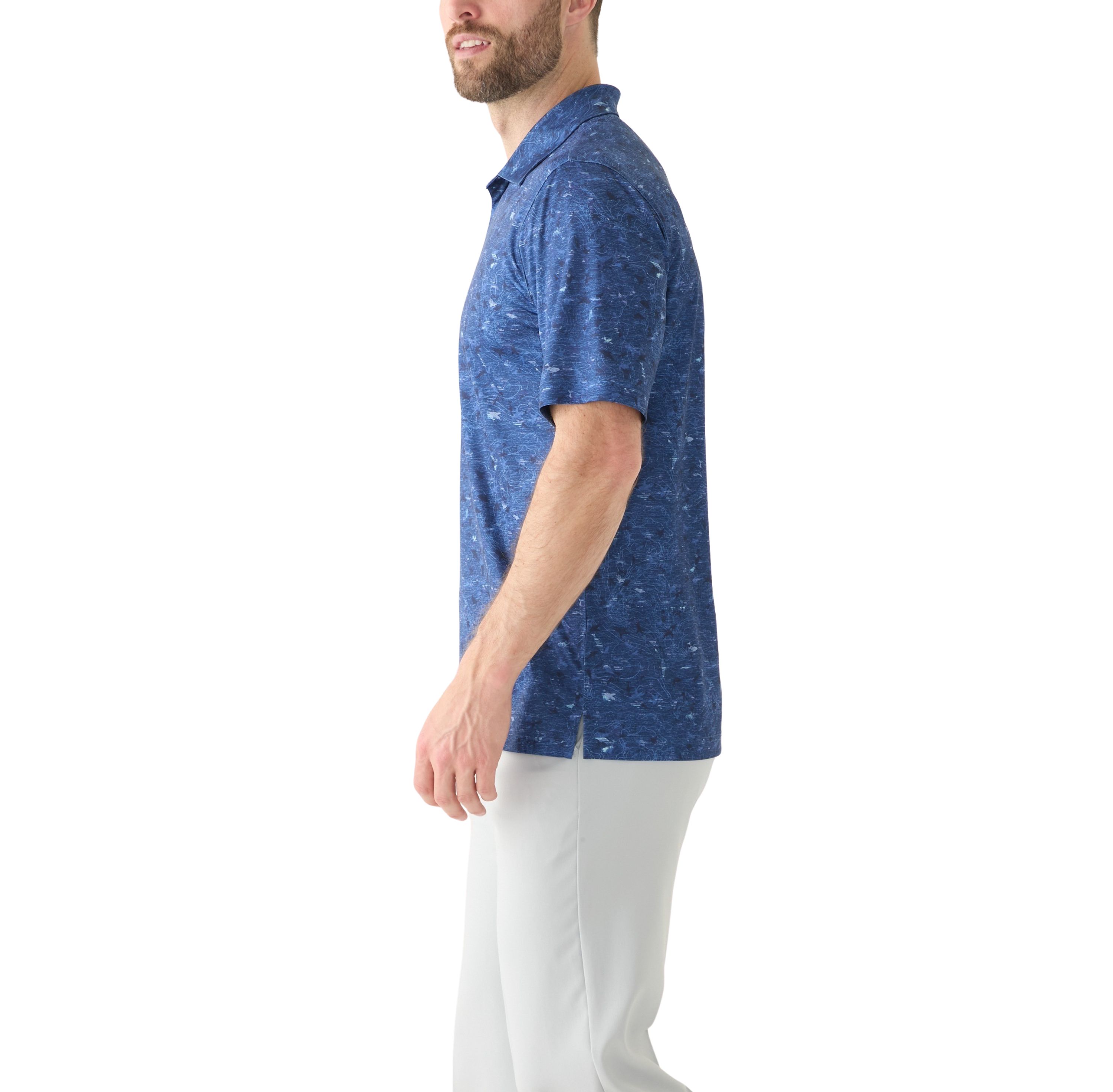 Mens Printed Polo Shirt