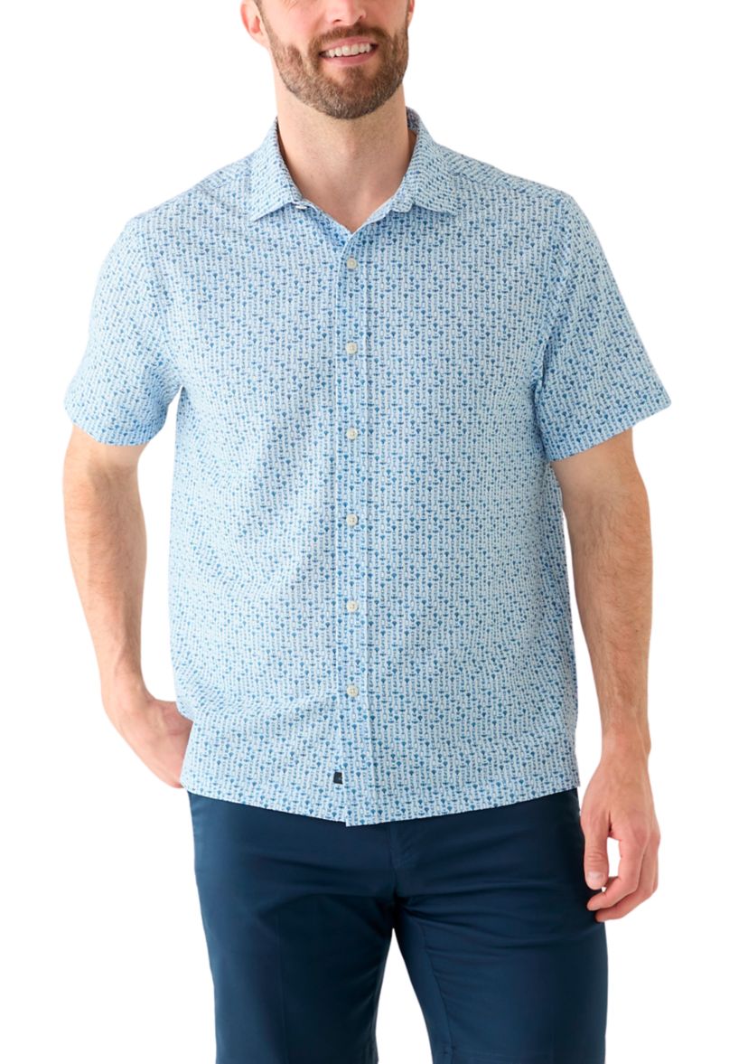 Mens Cocktail Print Button Down Shirt