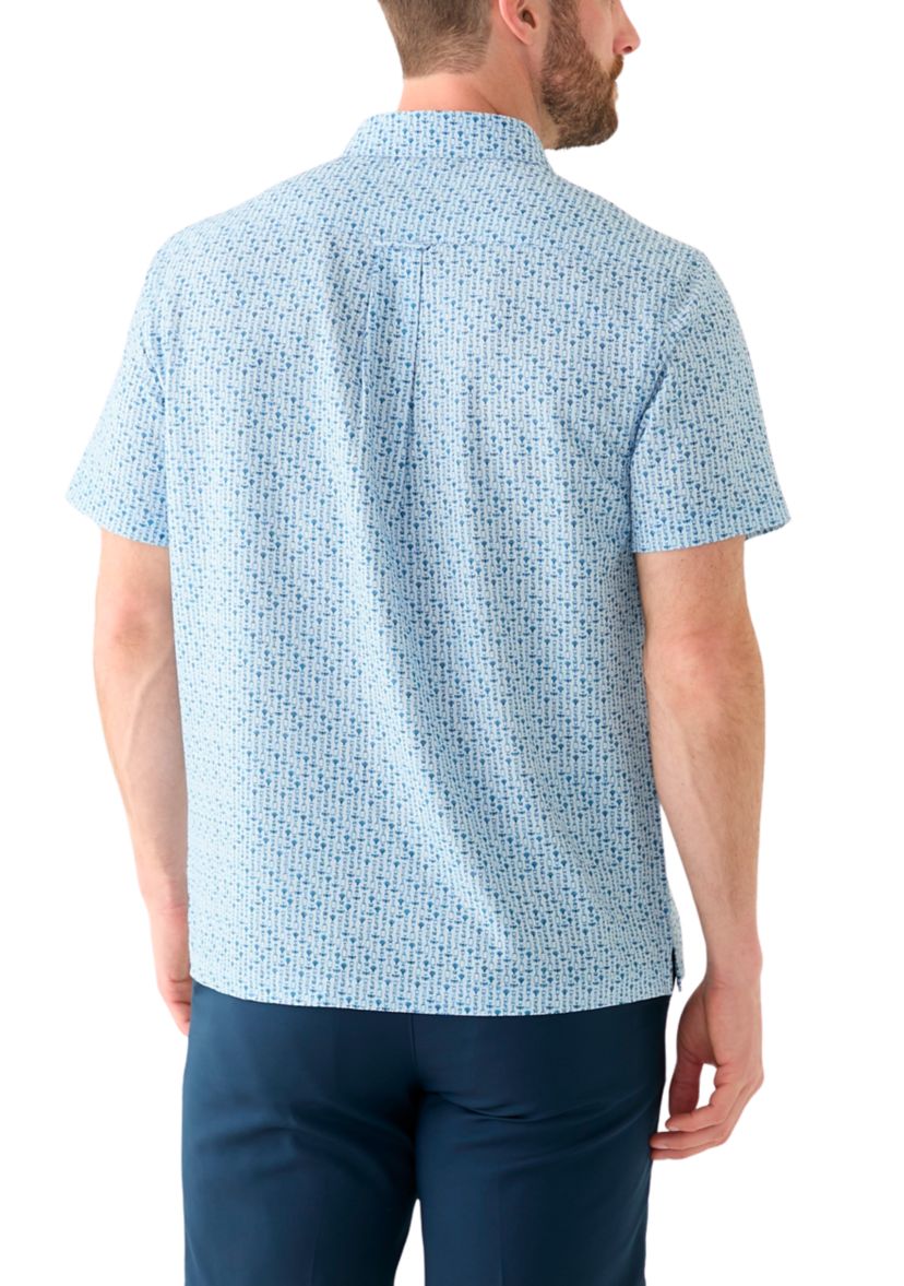 Mens Cocktail Print Button Down Shirt