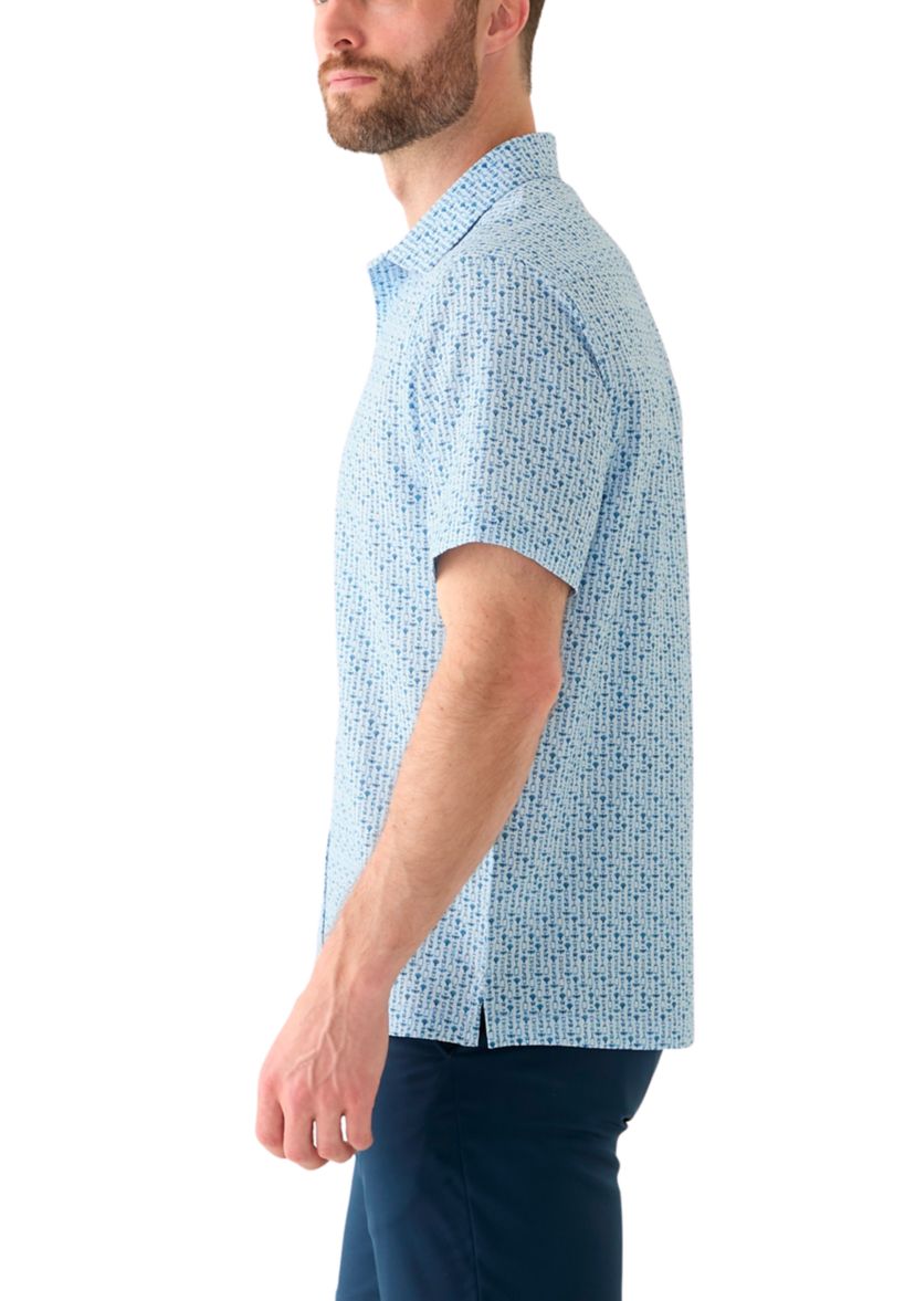 Mens Cocktail Print Button Down Shirt