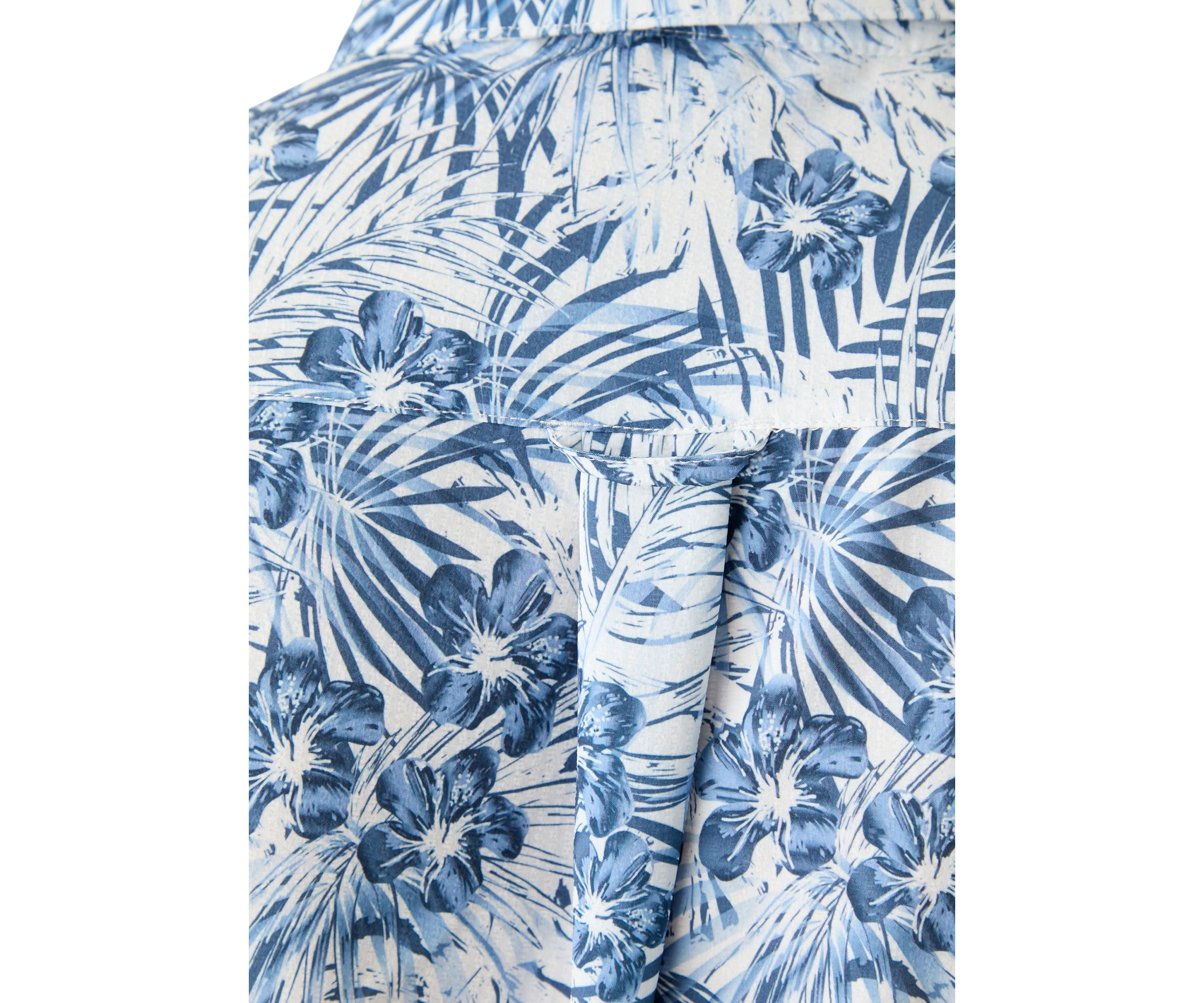 Mens Hibiscus Print Button Down Shirt