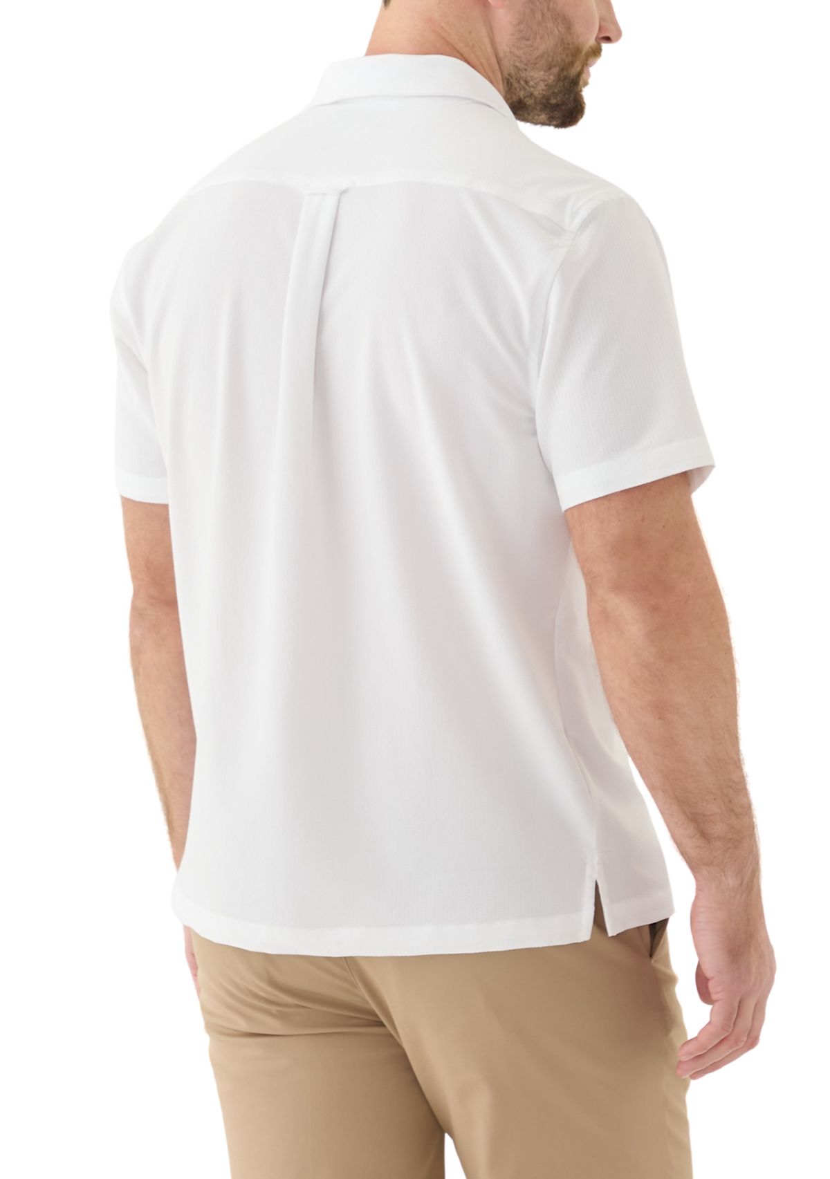 Mens Seersucker Button Down Shirt