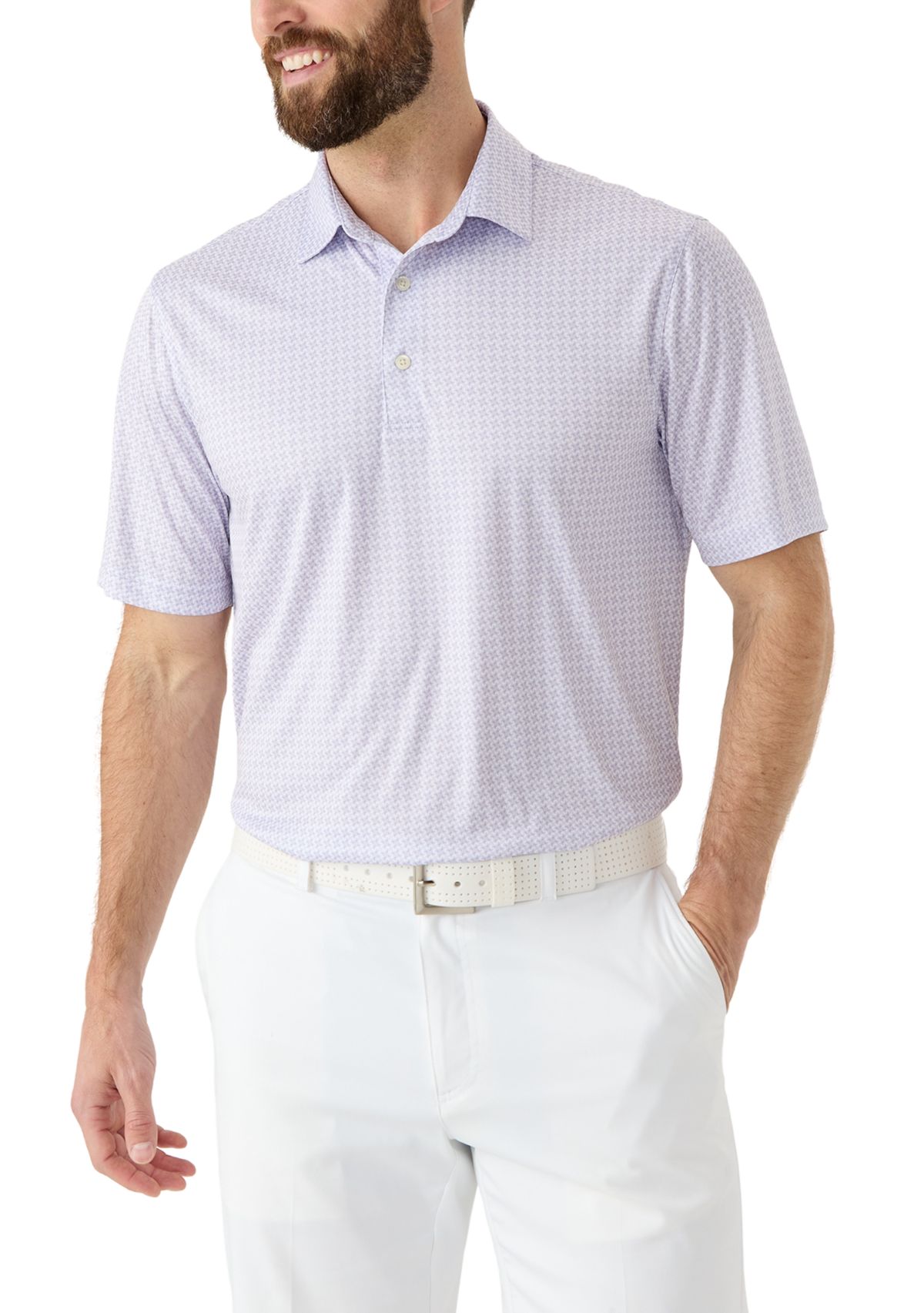 Mens Windmill Print Polo Shirt 