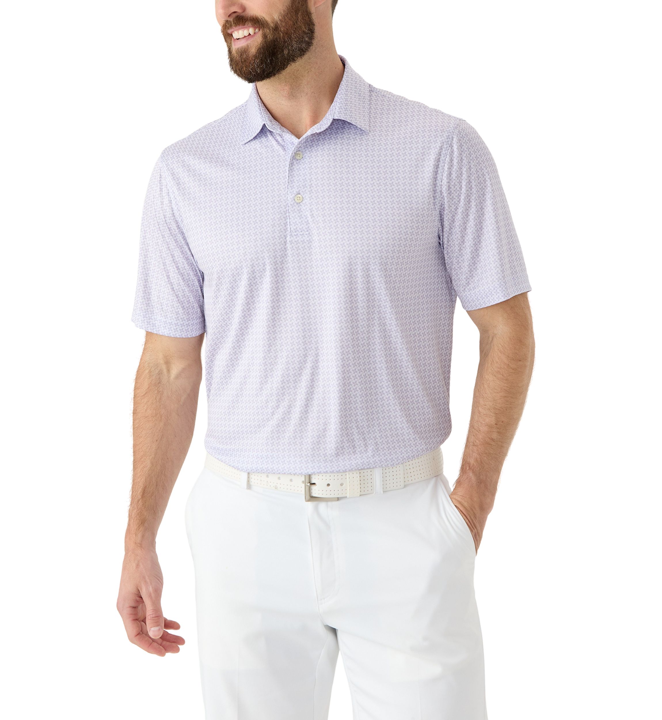 Mens Windmill Print Polo Shirt 