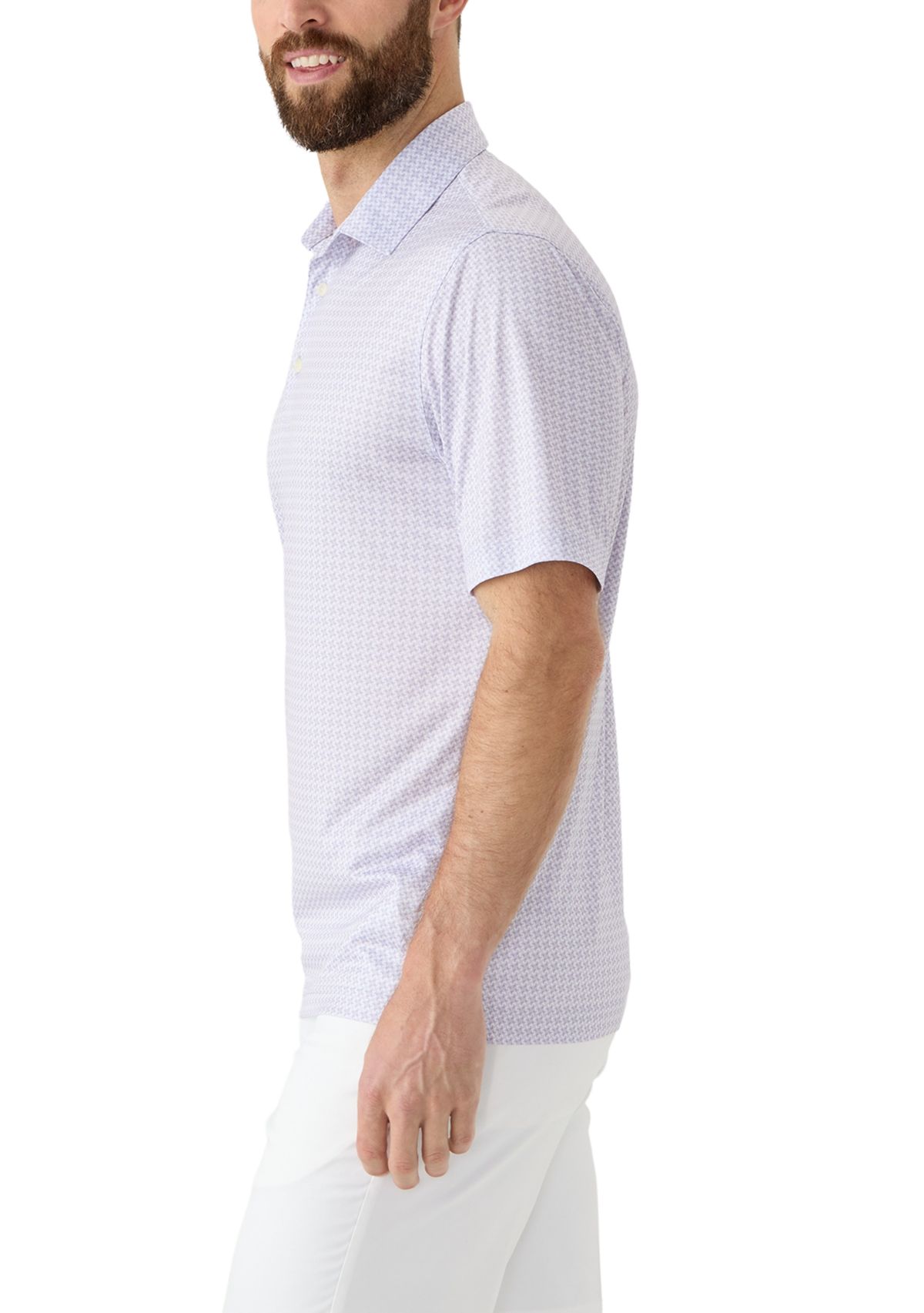 Mens Windmill Print Polo Shirt 