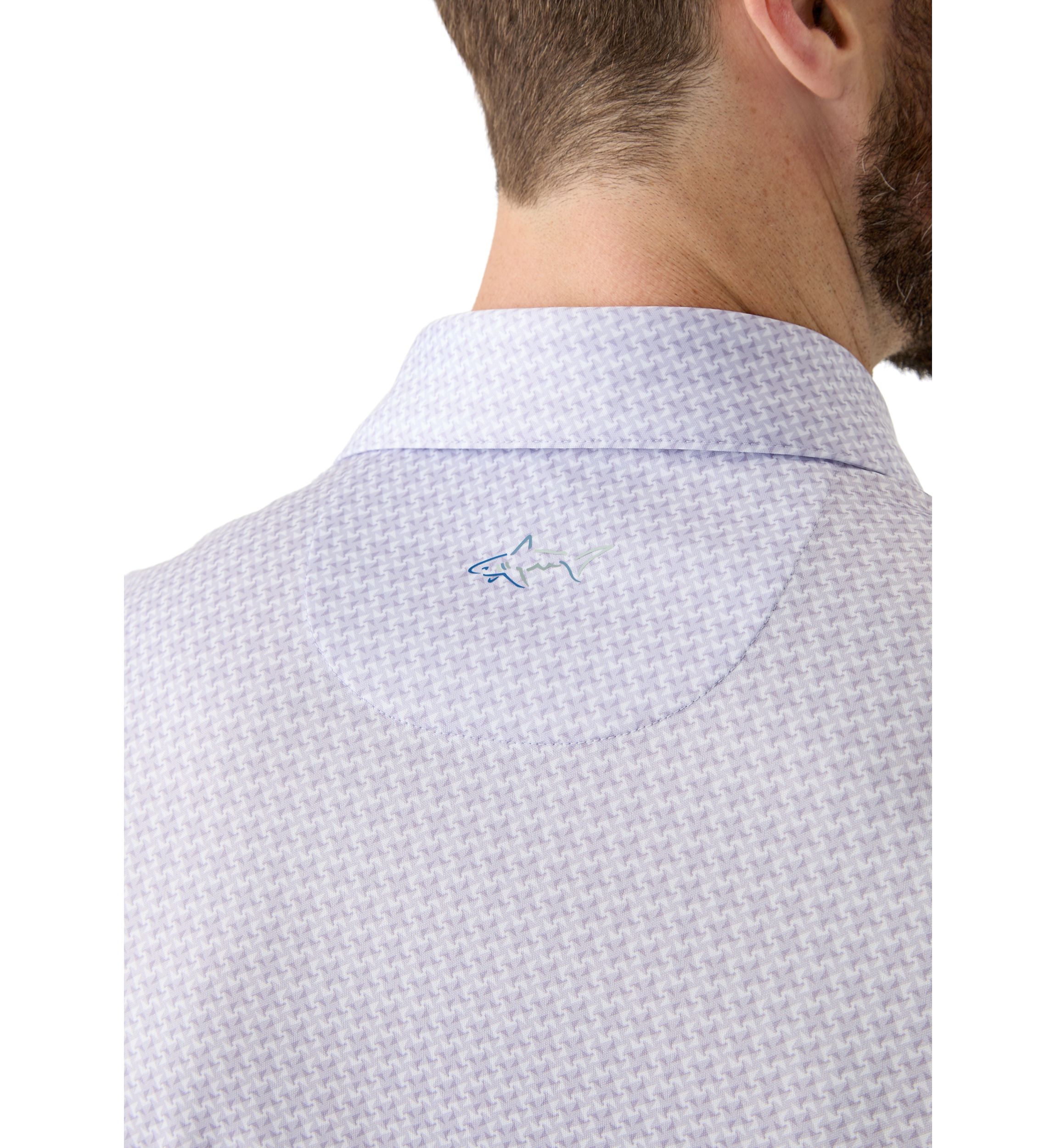 Mens Windmill Print Polo Shirt 