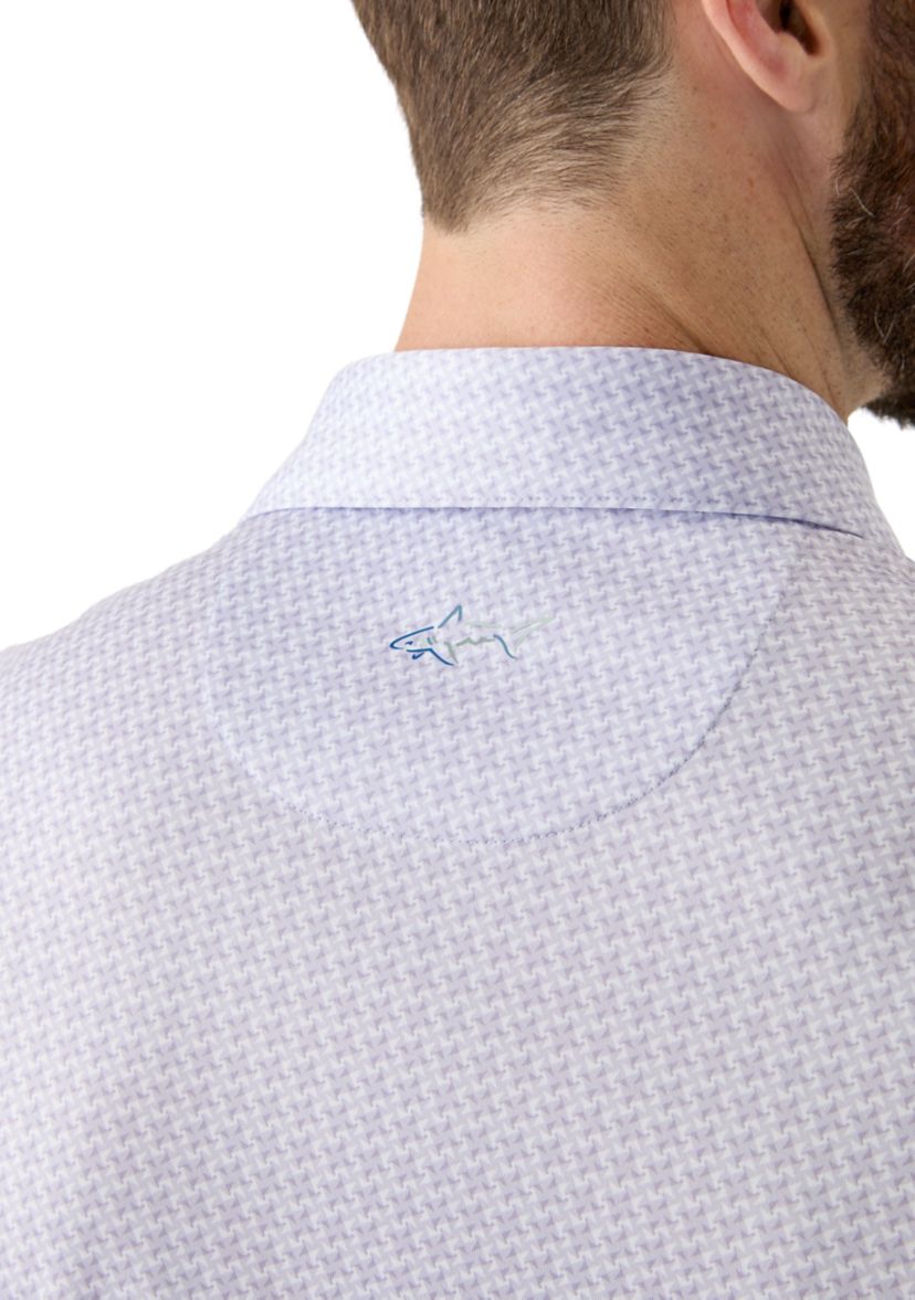 Mens Windmill Print Polo Shirt 