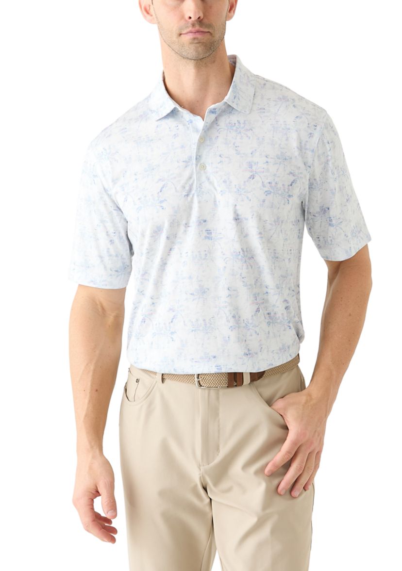 Mens Palm Printed Polo Shirt