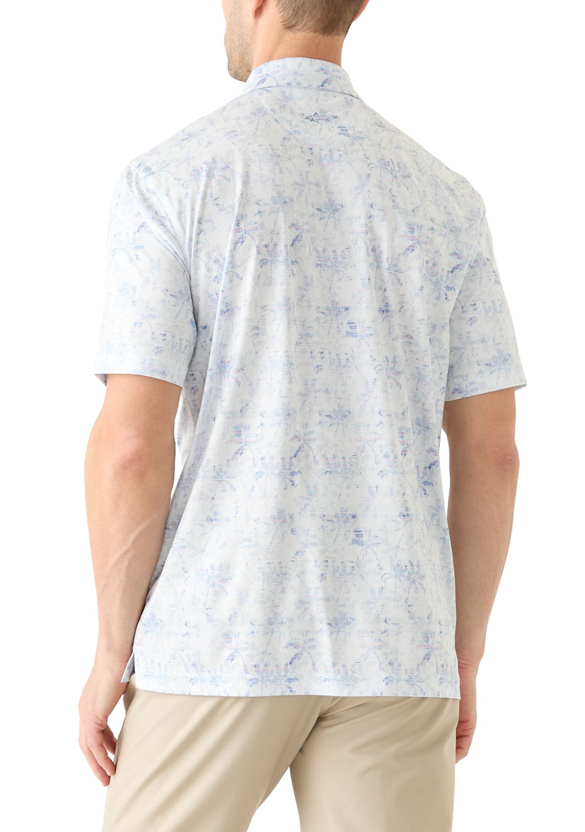 Mens Palm Printed Polo Shirt