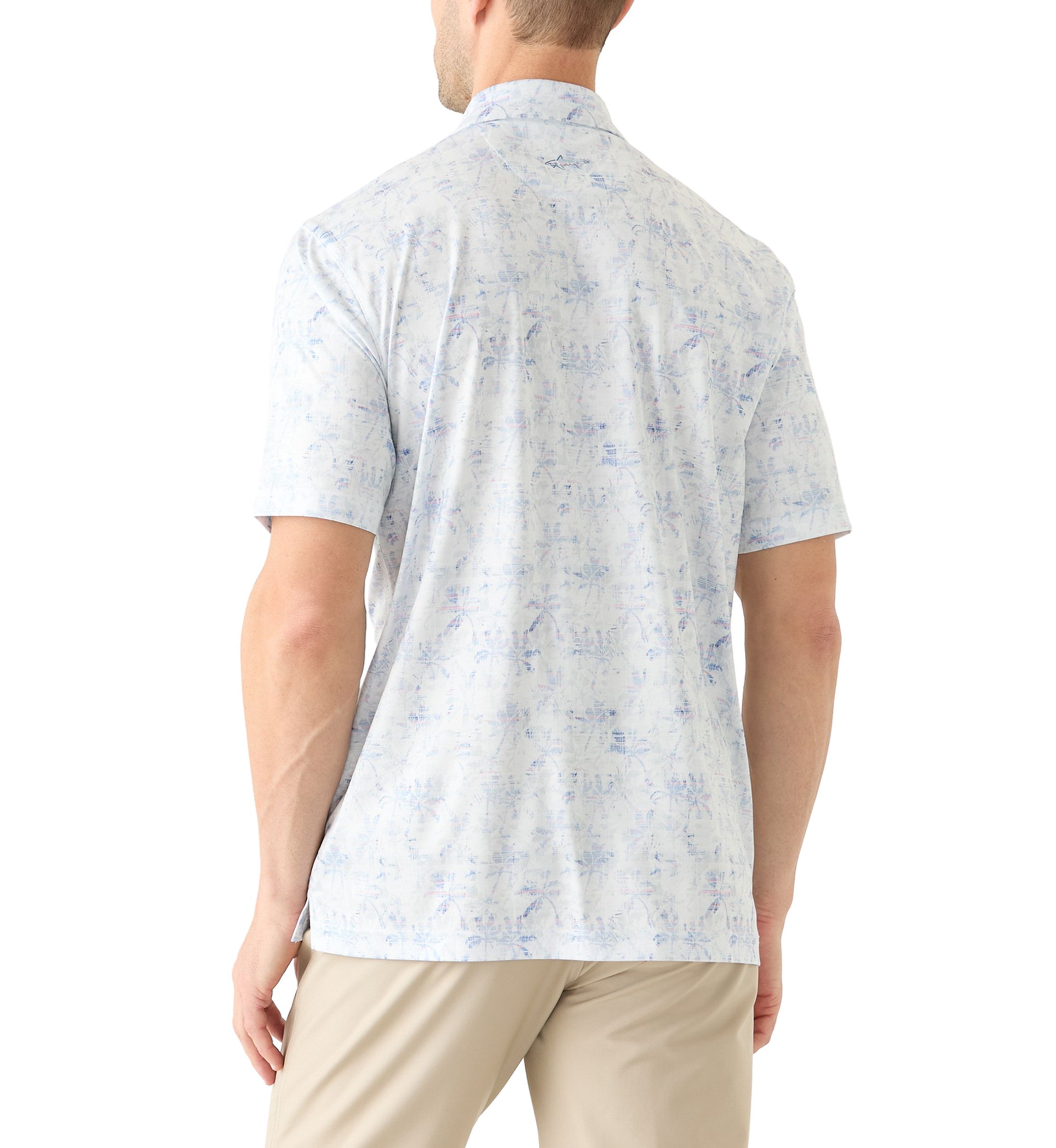 Mens Palm Printed Polo Shirt