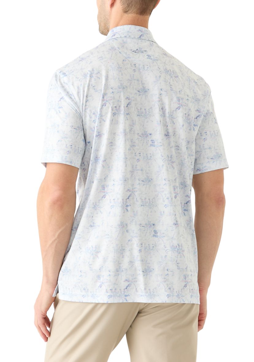 Mens Palm Printed Polo Shirt
