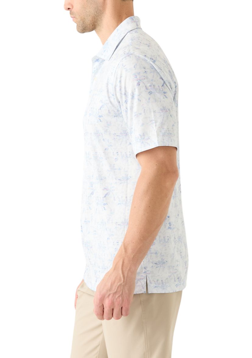Mens Palm Printed Polo Shirt