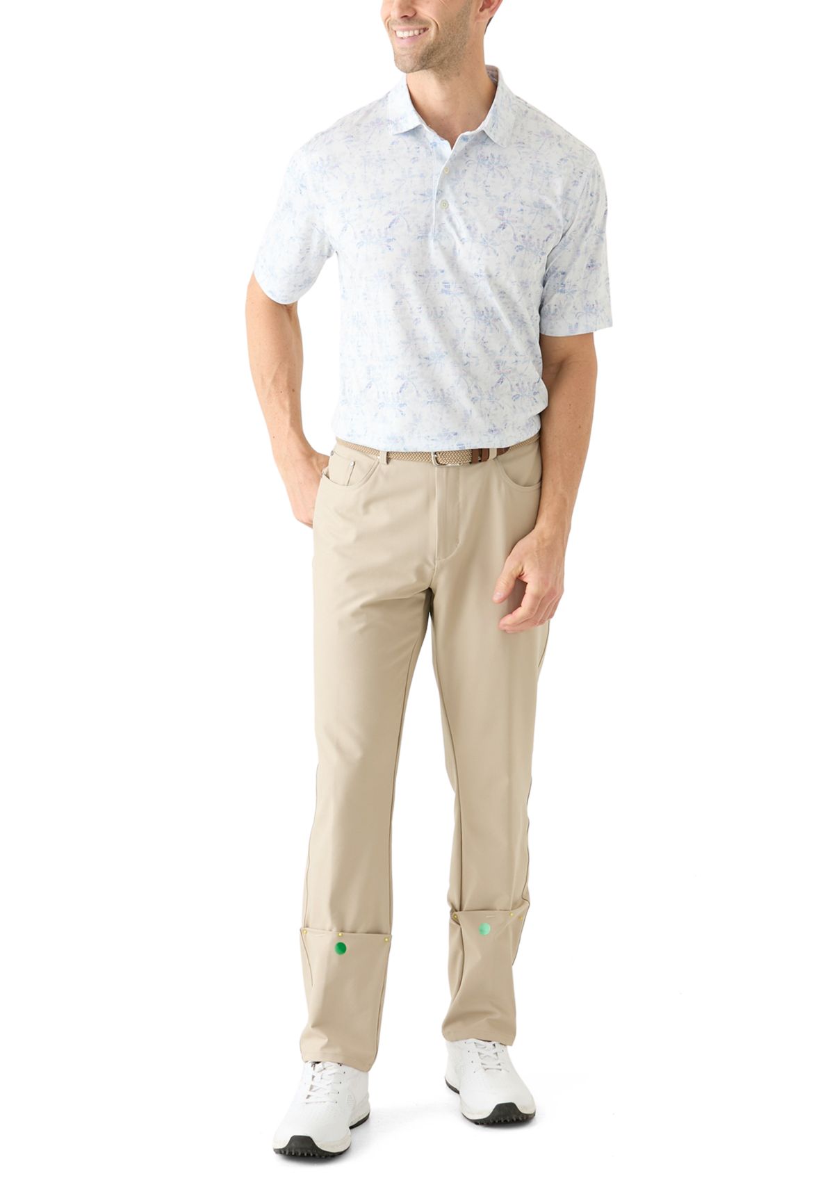 Mens Palm Printed Polo Shirt