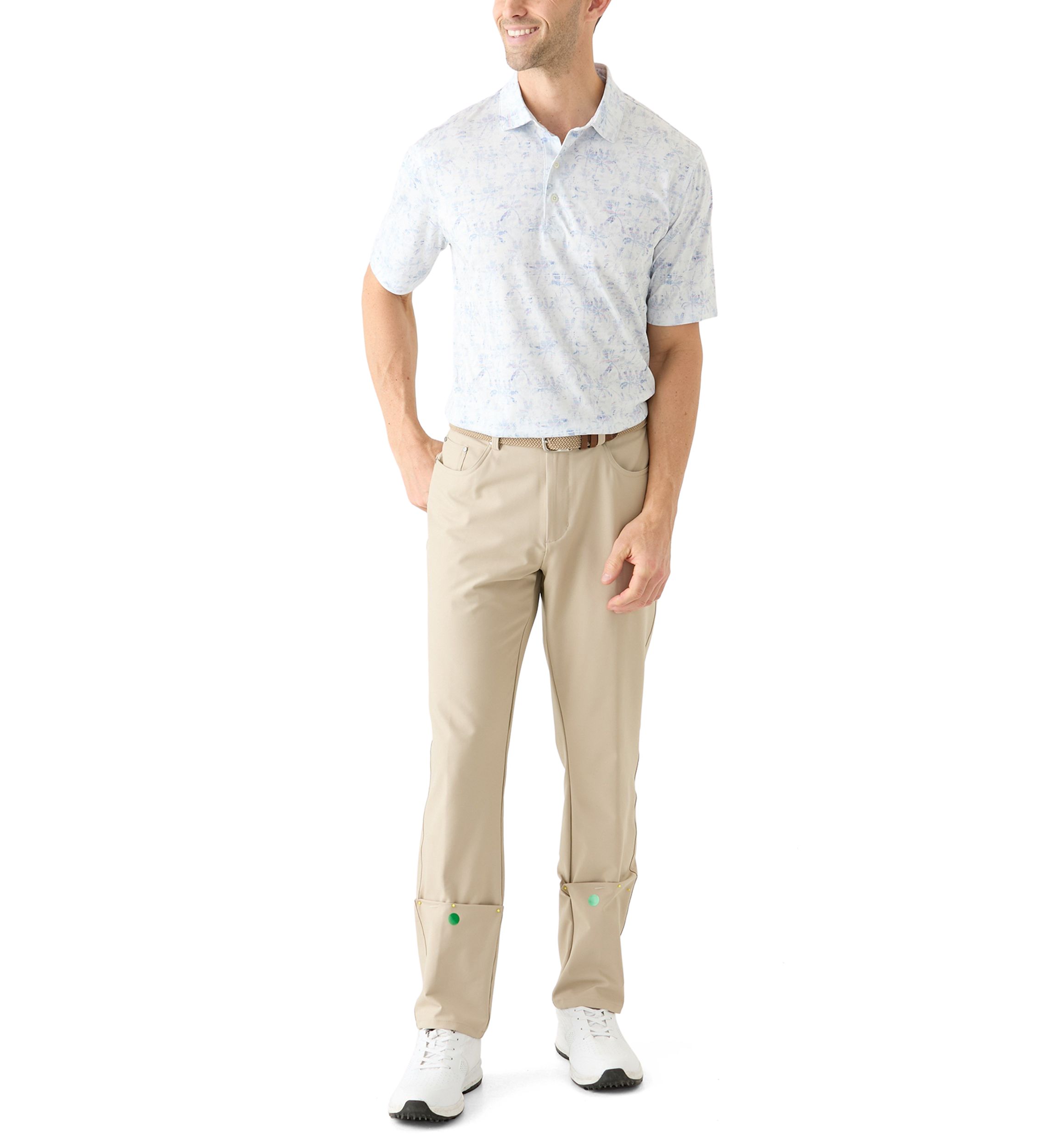 Mens Palm Printed Polo Shirt