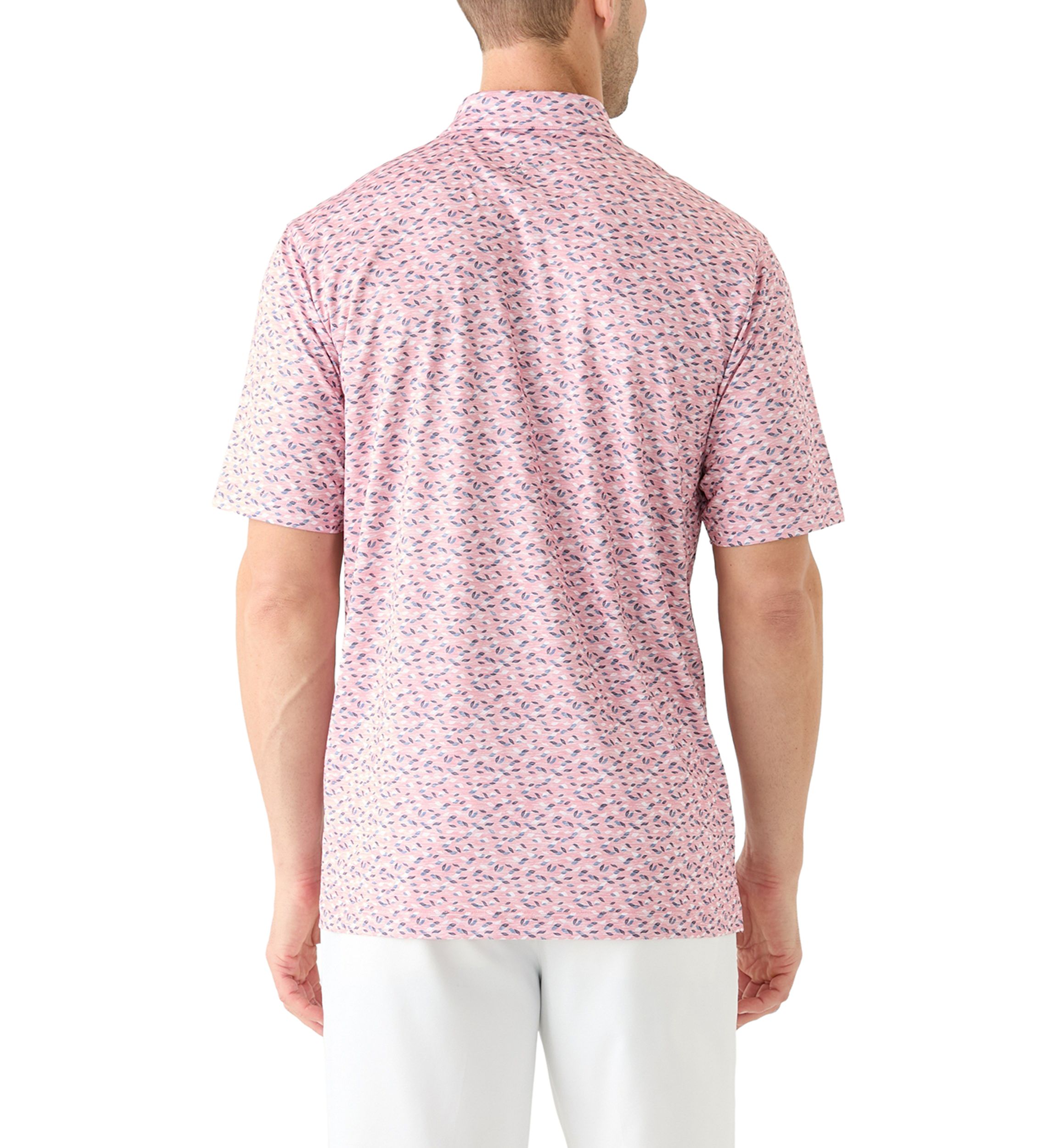 Mens Foliage Printed Polo Shirt