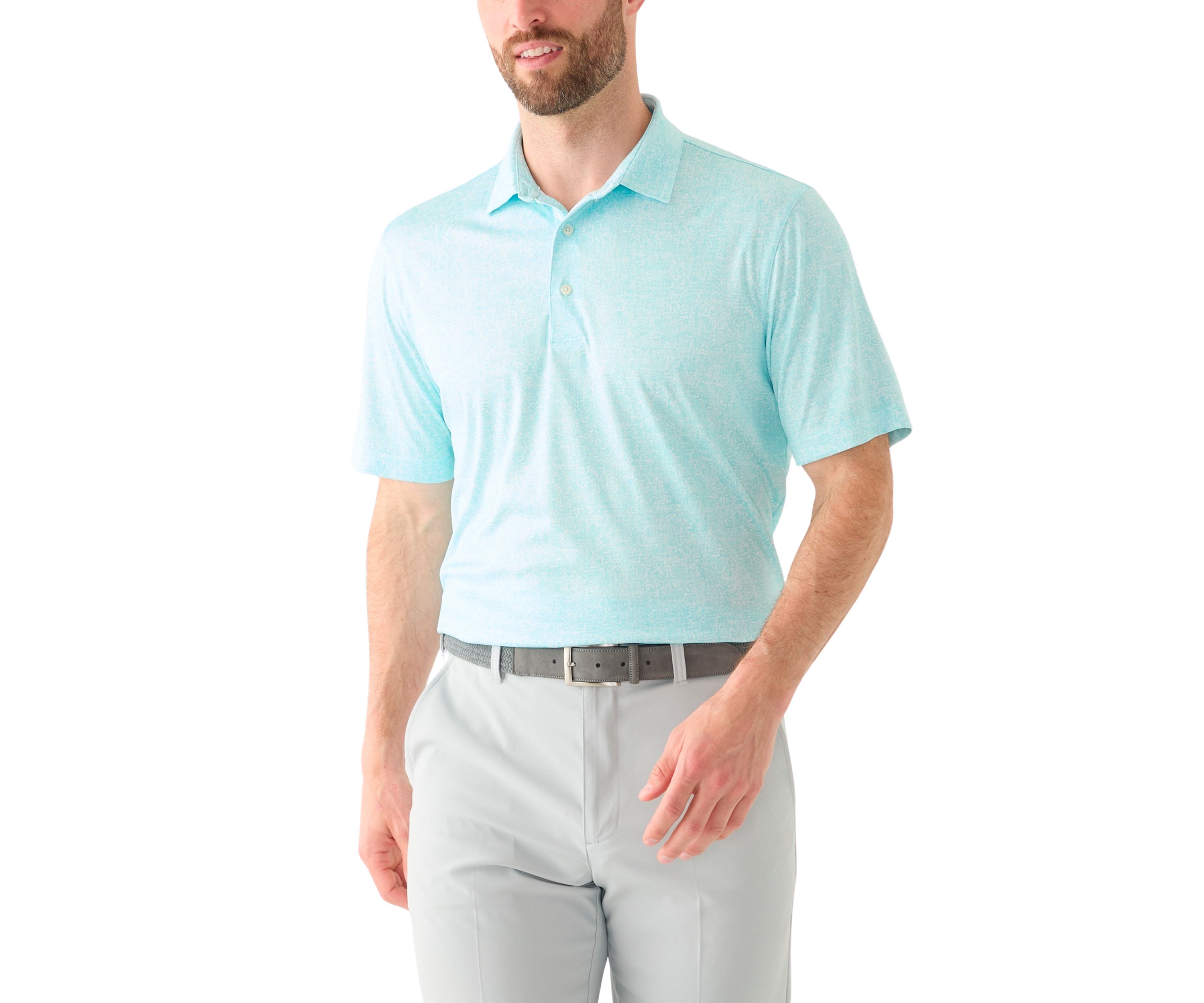 Mens Fossil Print Polo Shirt