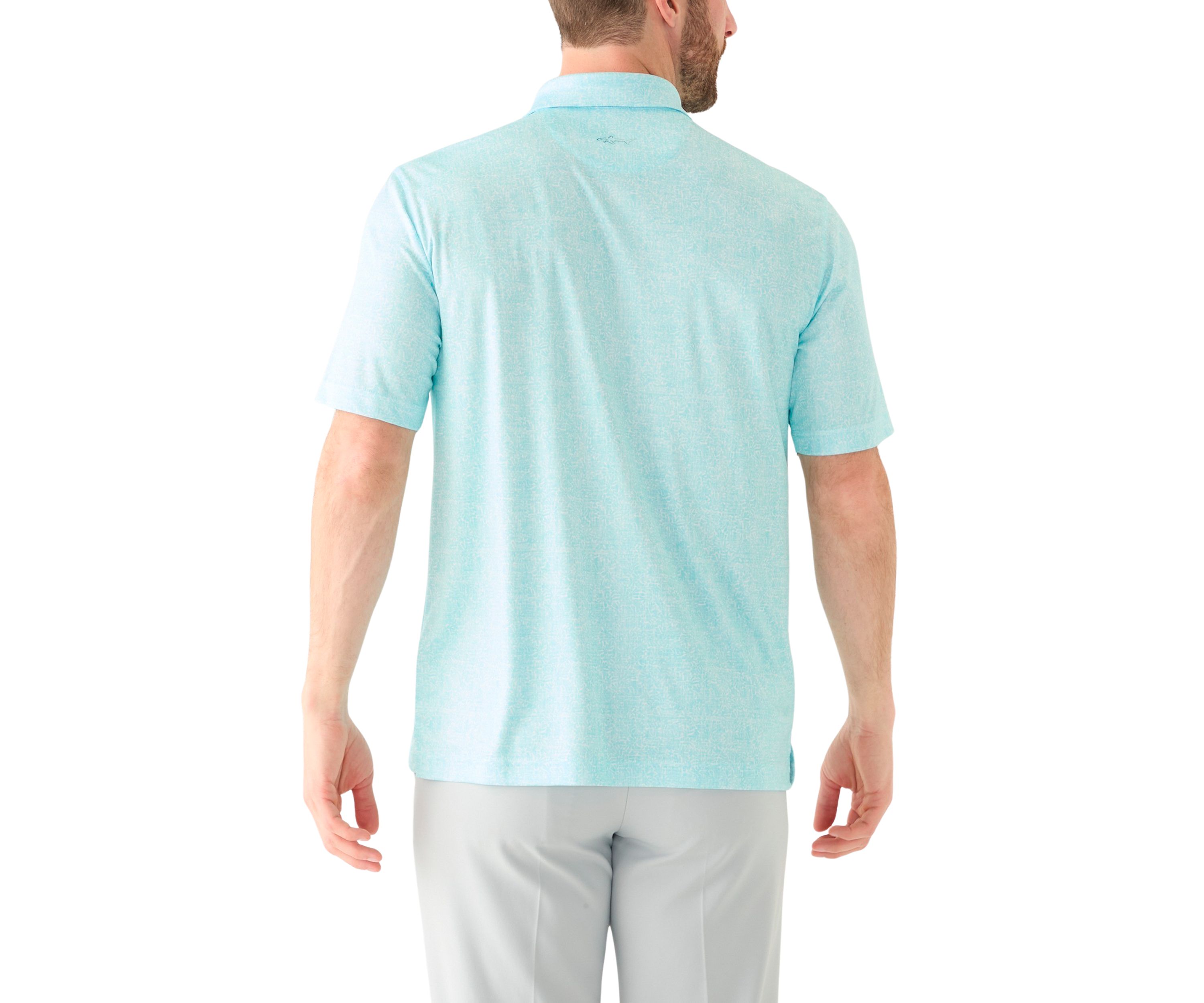 Mens Fossil Print Polo Shirt