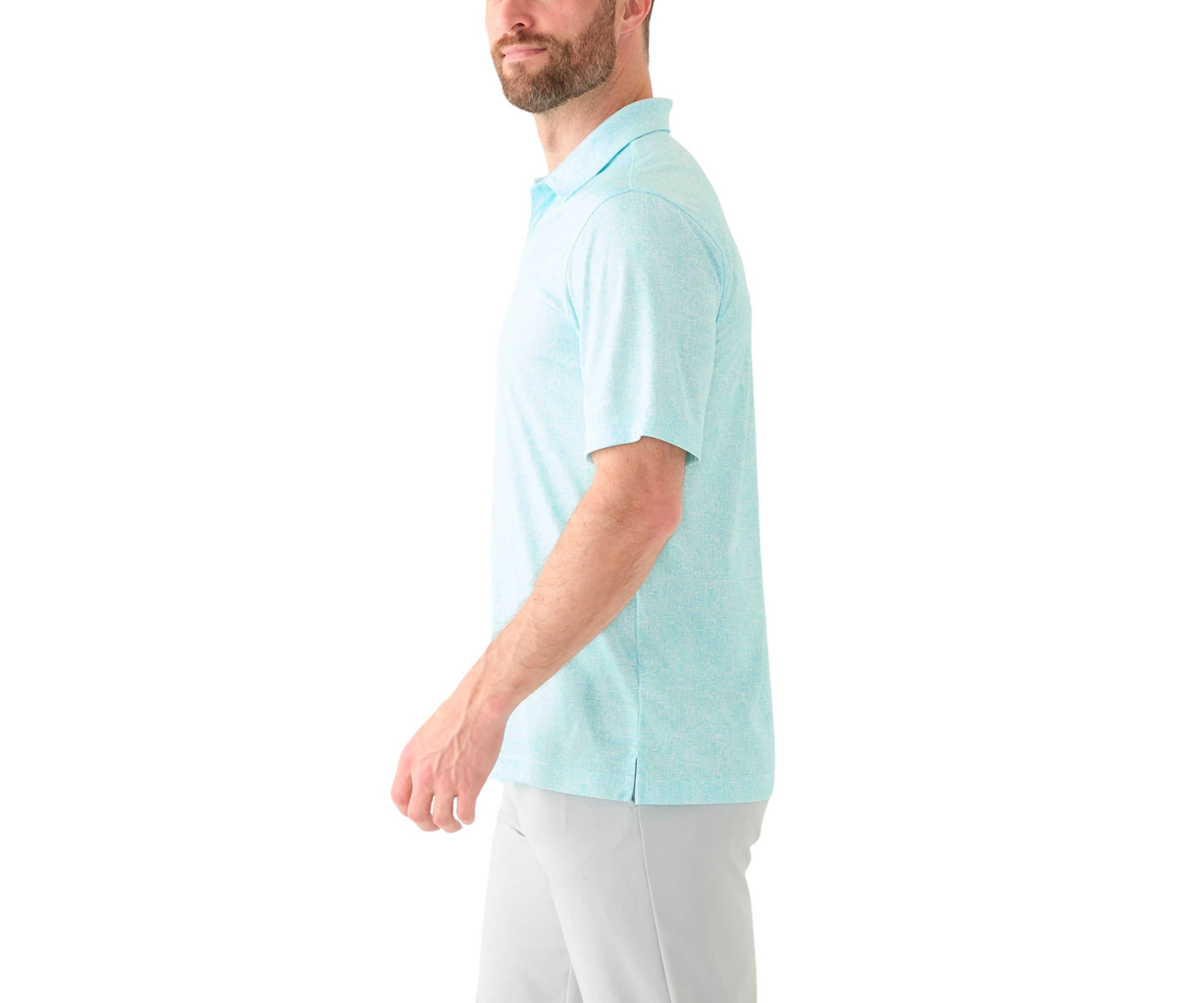 Mens Fossil Print Polo Shirt