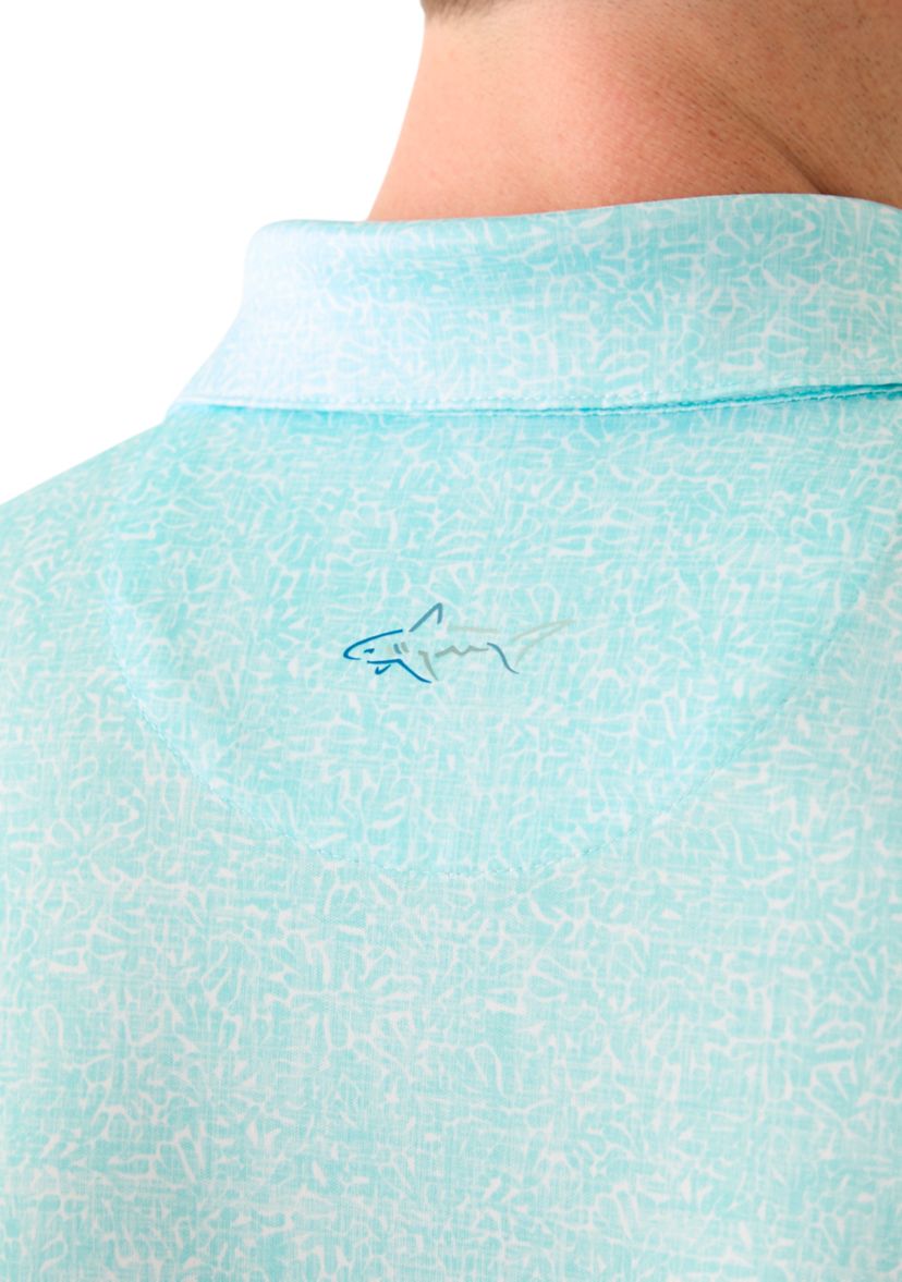 Mens Fossil Print Polo Shirt