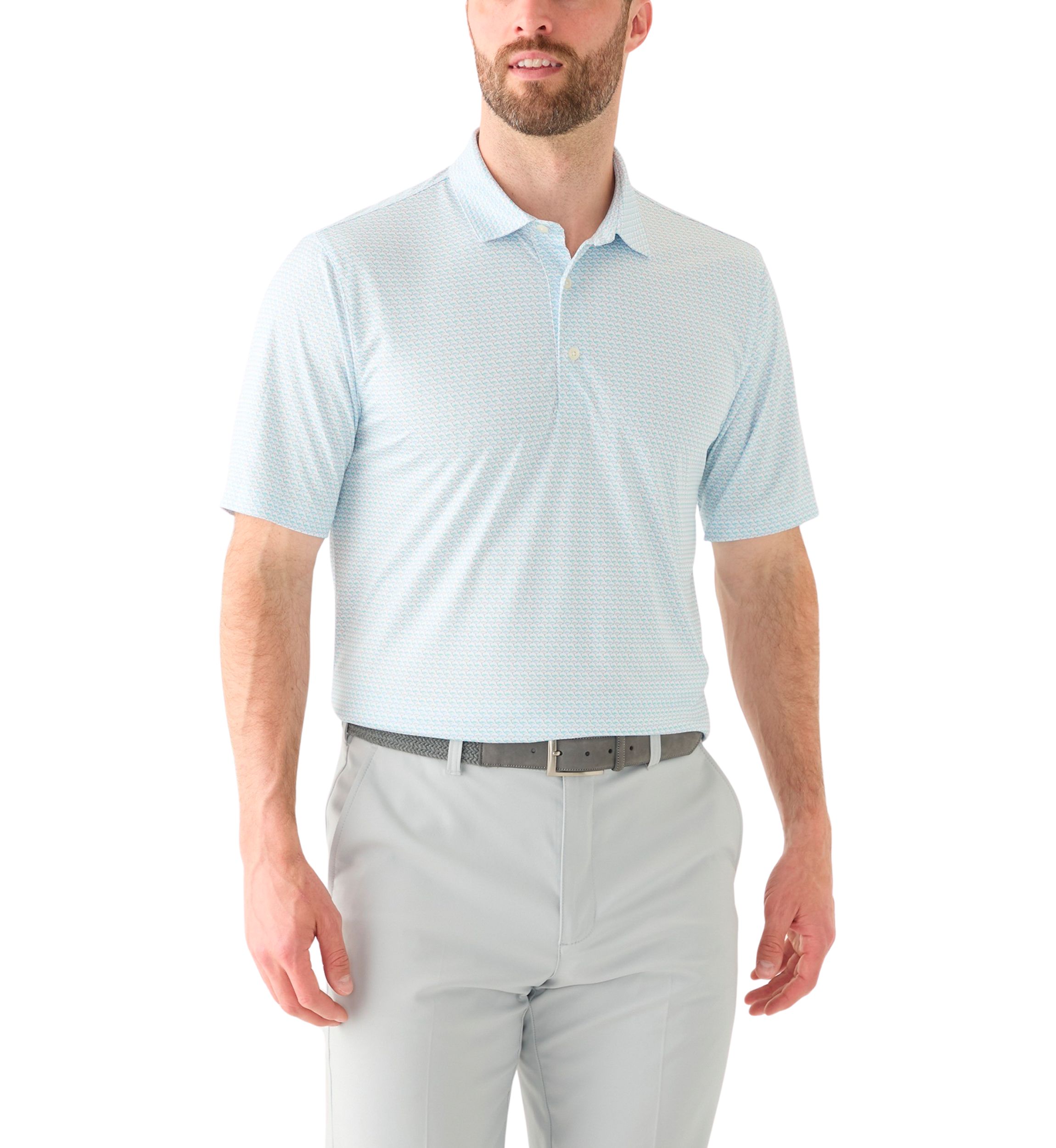 Mens Flying Kites Printed Polo Shirt
